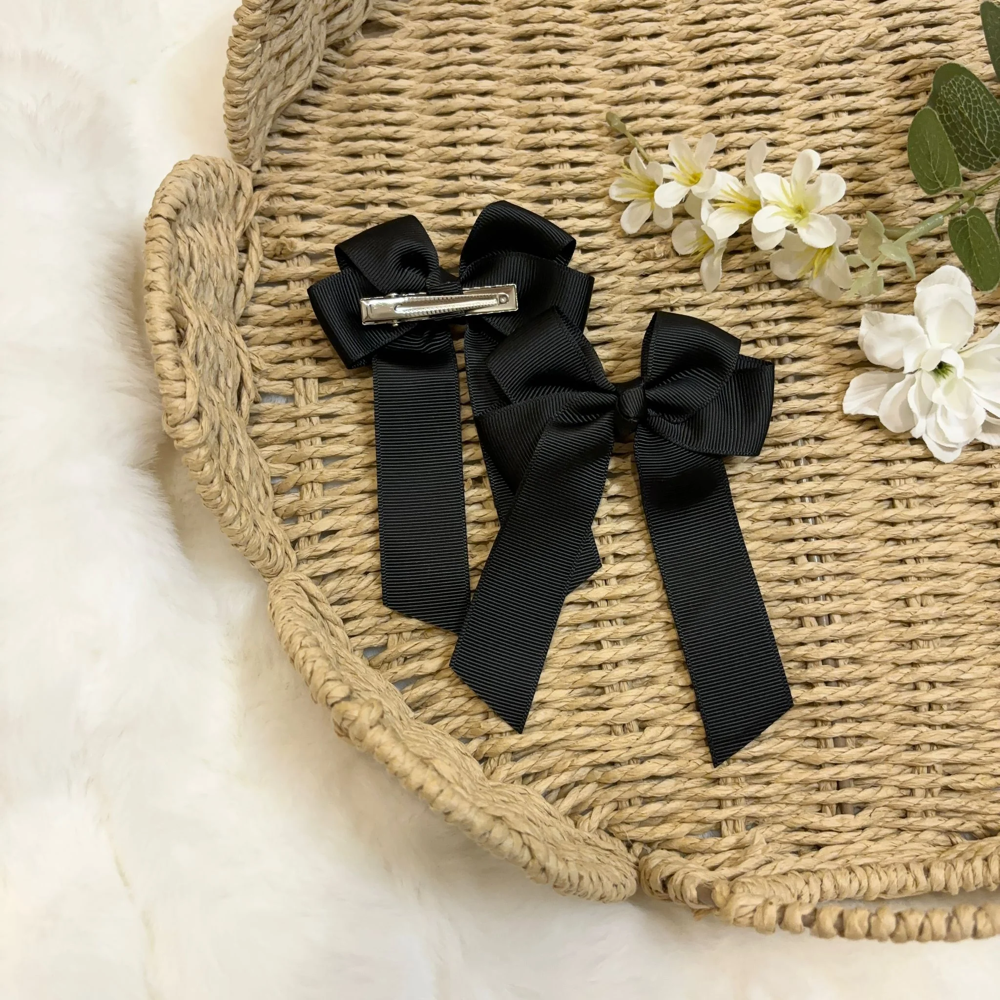 4’’ HAIR BOW - BLACK - Image 2