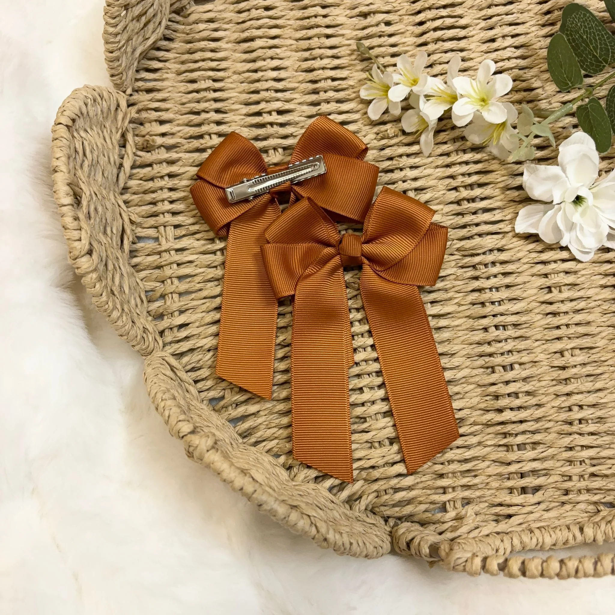 4’’ HAIR BOW - COPPER - Image 2