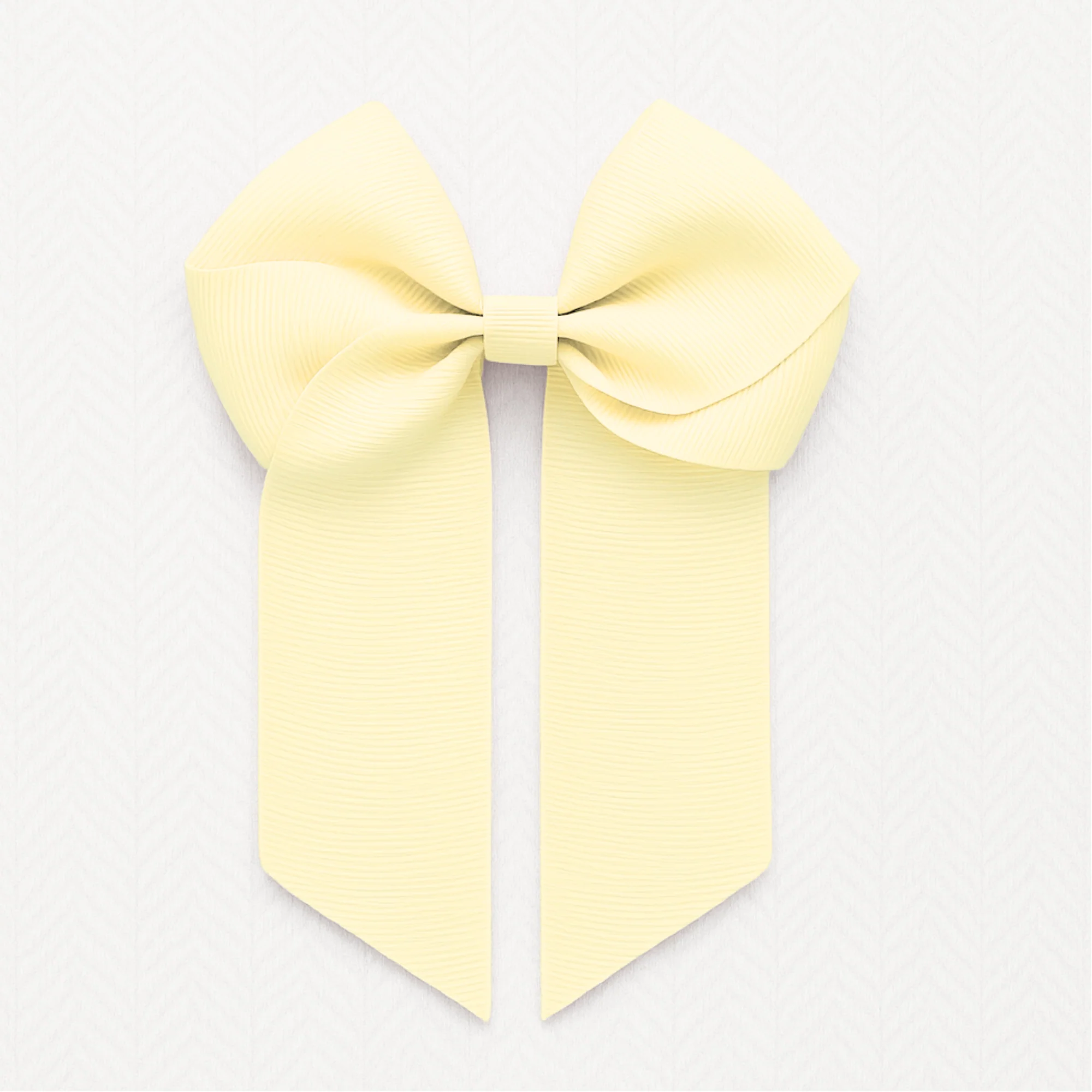 4’’ HAIR BOW - LEMON CHIFFON