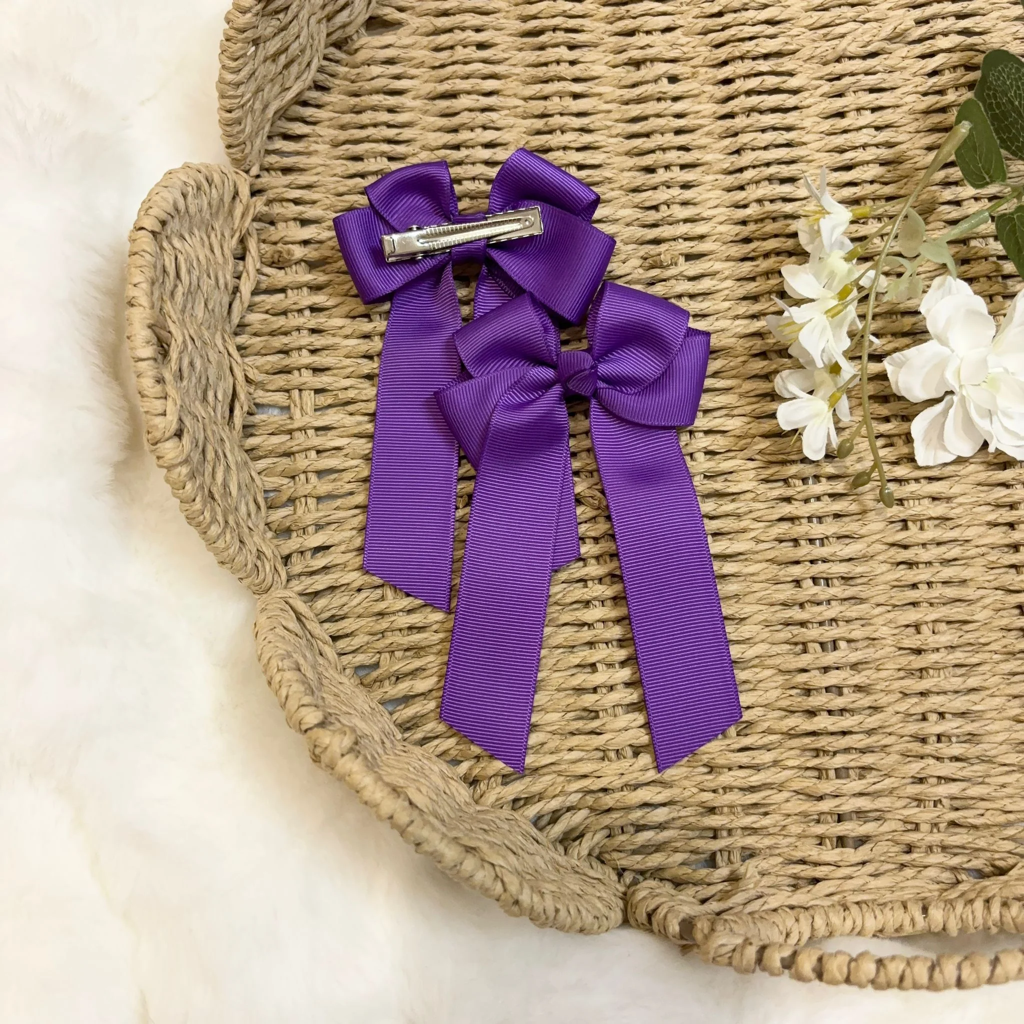 4’’ HAIR BOW - PURPLE - Image 2