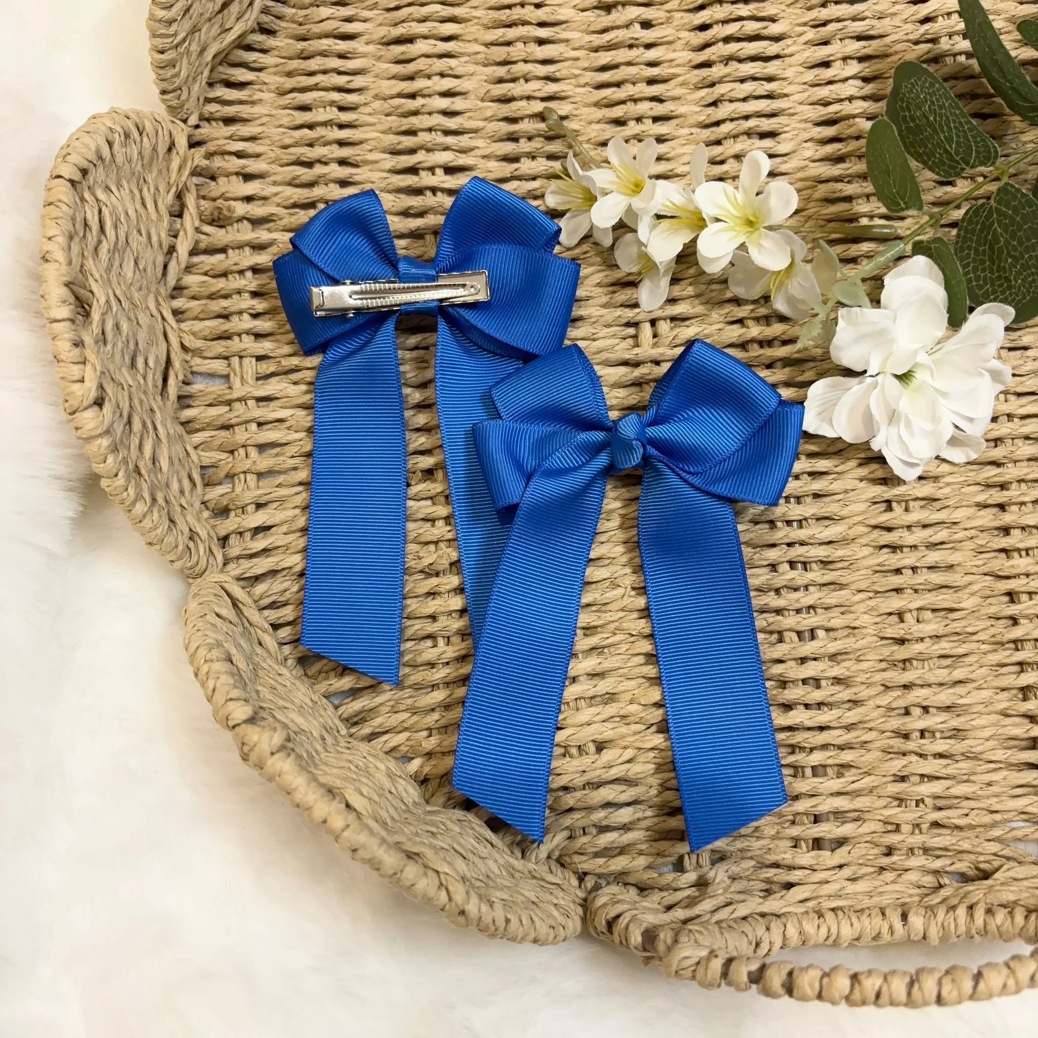 4’’ HAIR BOW - ROYAL BLUE - Image 2