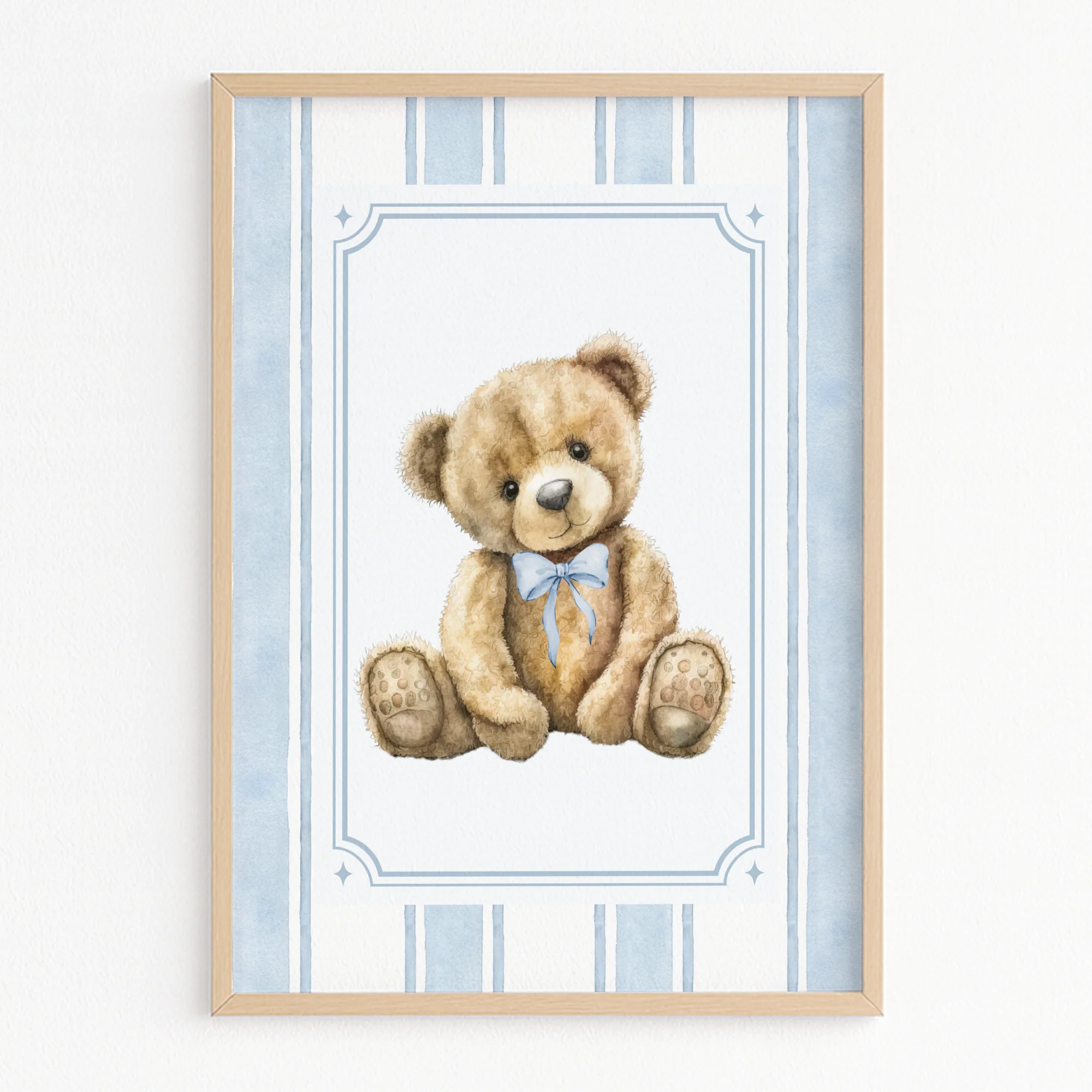 A3 PRINT - SIGNATURE TEDDY - BLUE