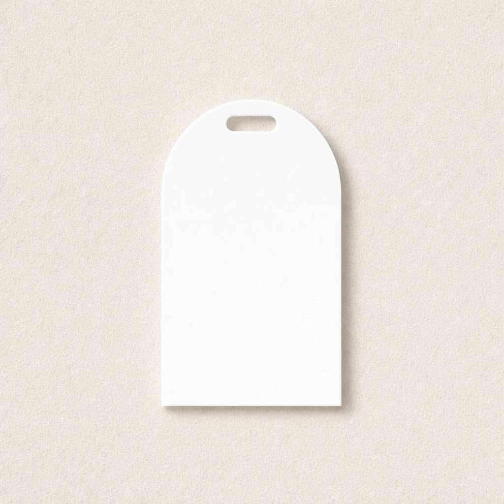 ACRYLIC - ARCH GIFT TAG - MOONLIGHT WHITE MATTE