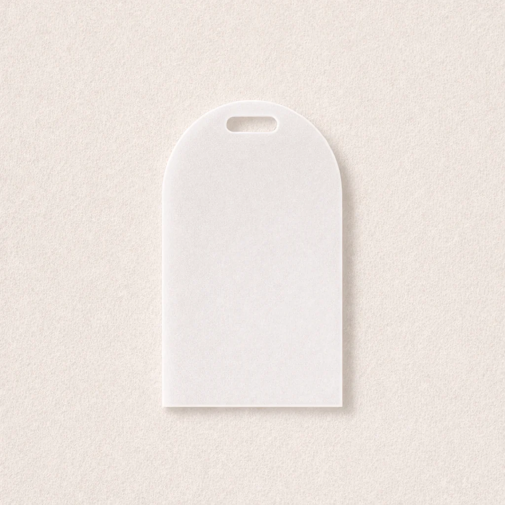 ACRYLIC - ARCH GIFT TAG - FROSTED WHITE
