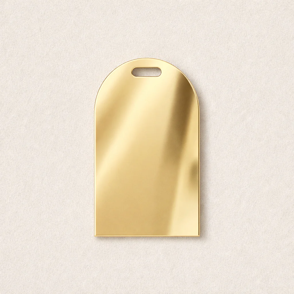 ACRYLIC - ARCH GIFT TAG - GOLD MIRROR
