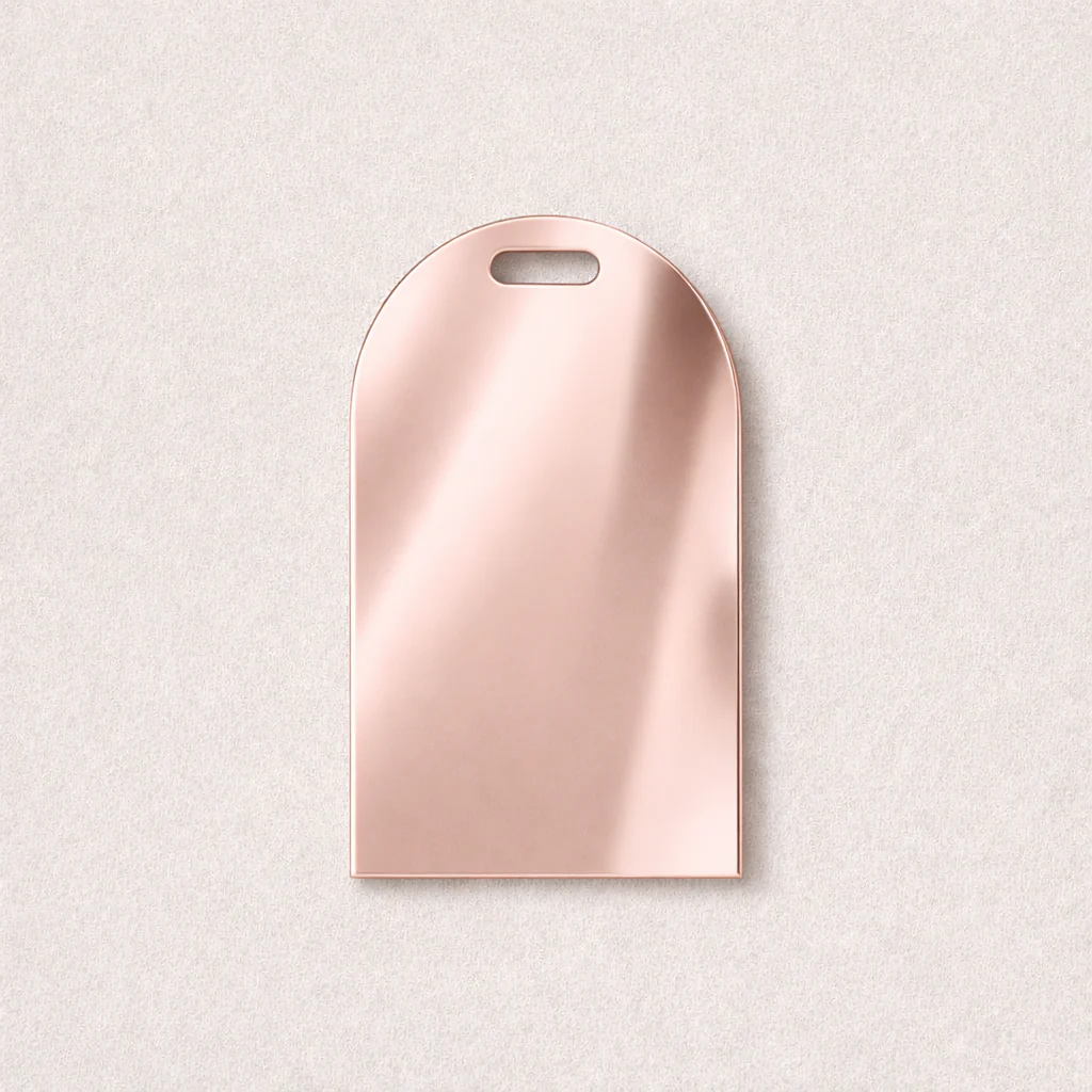 ACRYLIC - ARCH GIFT TAG - ROSE GOLD MIRROR