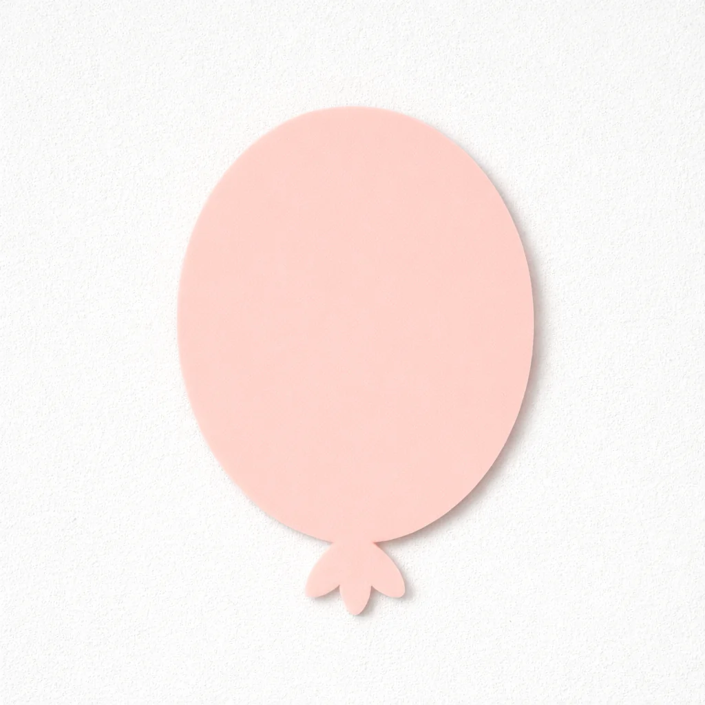 ACRYLIC - BALLOON - PASTEL PINK