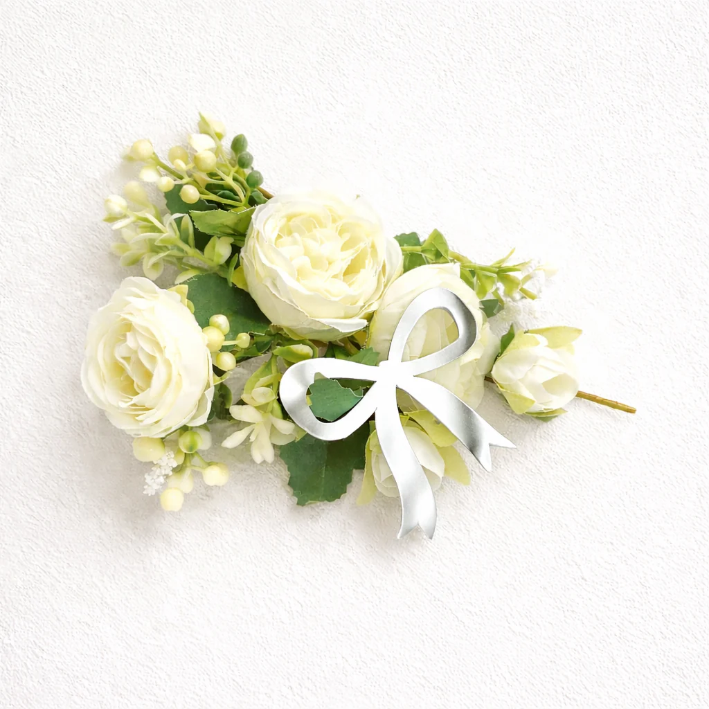 ACRYLIC - BOW - SILVER MIRROR