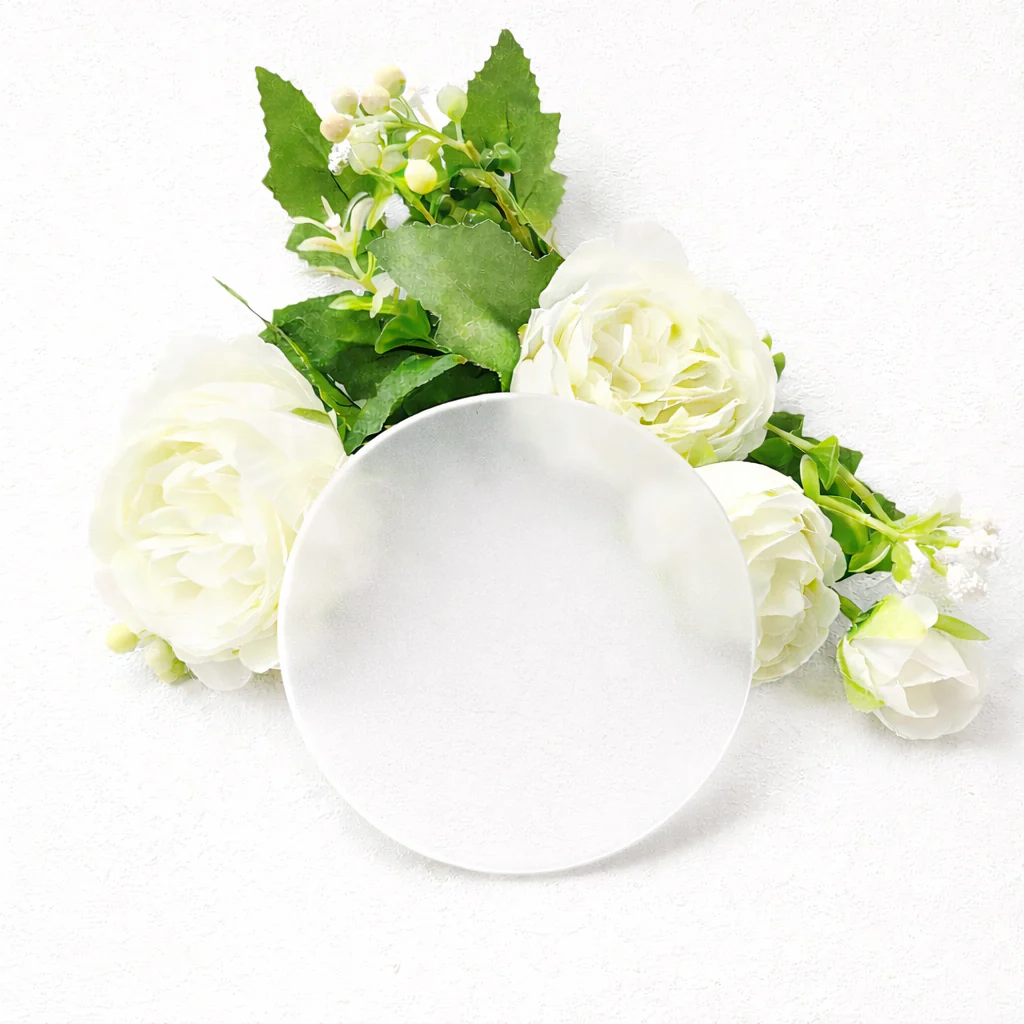 ACRYLIC - CIRCLE (NO HOLES) - FROSTED WHITE