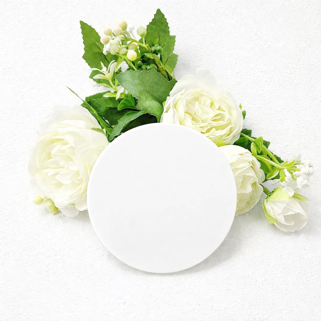 ACRYLIC - CIRCLE (NO HOLES) - WHITE