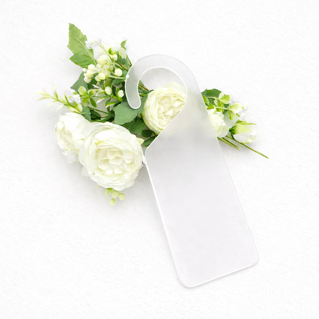 ACRYLIC - DOOR HANGER - FROSTED