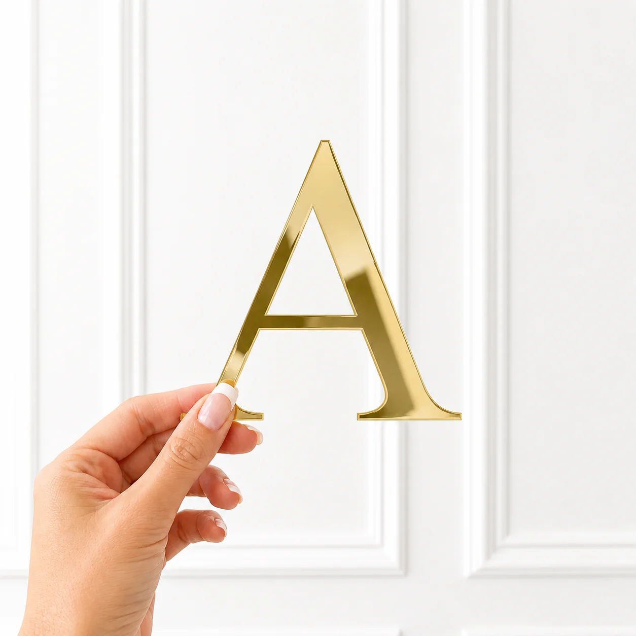 ACRYLIC LETTER - TIMES NEW ROMAN - GOLD MIRROR
