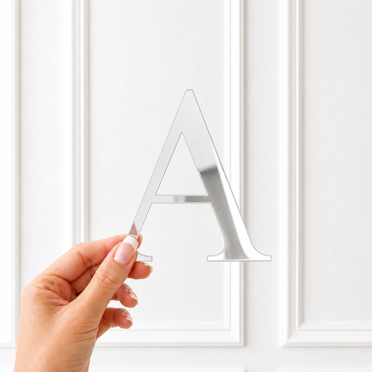 ACRYLIC LETTER - TIMES NEW ROMAN - SILVER MIRROR