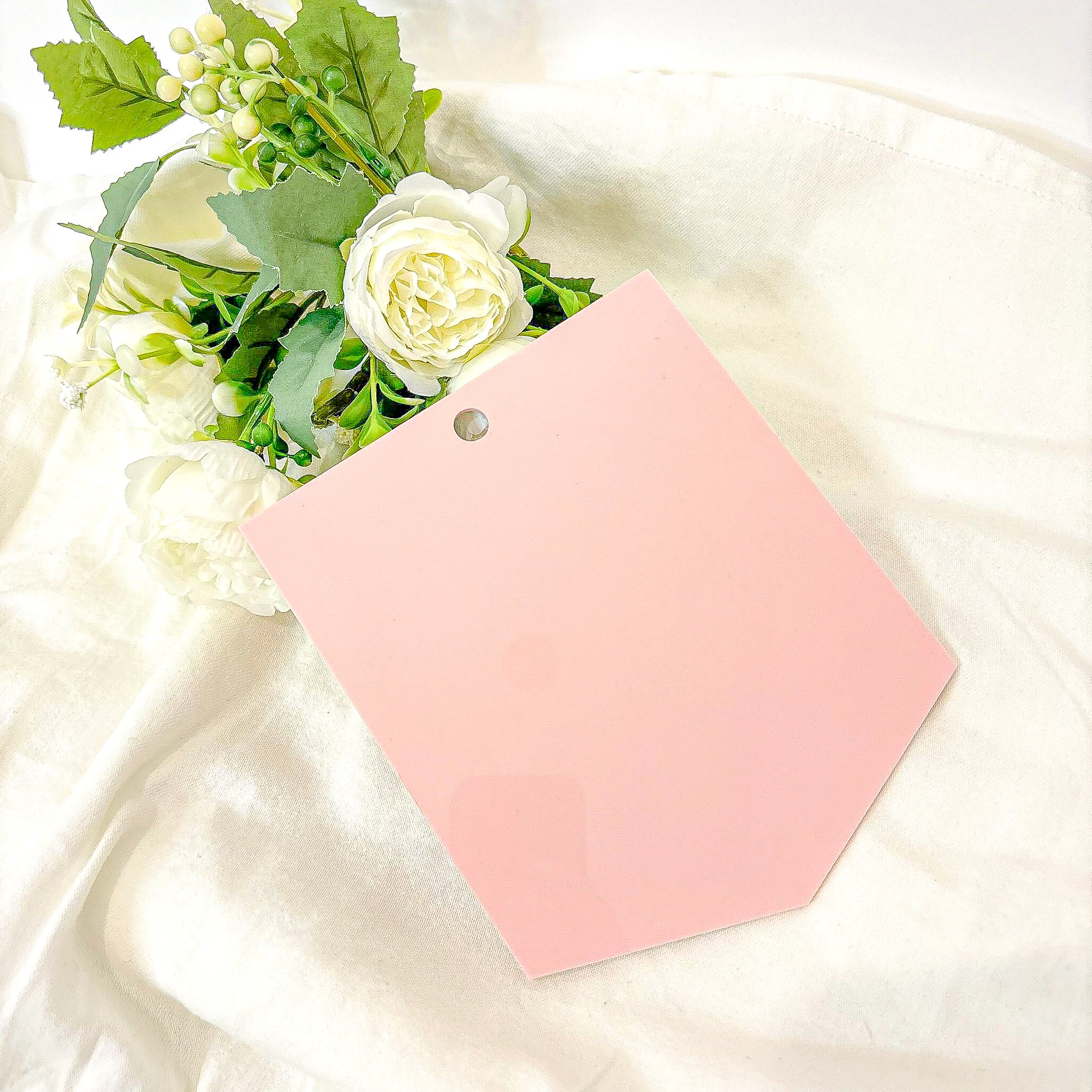ACRYLIC - PENNANT - PASTEL PINK