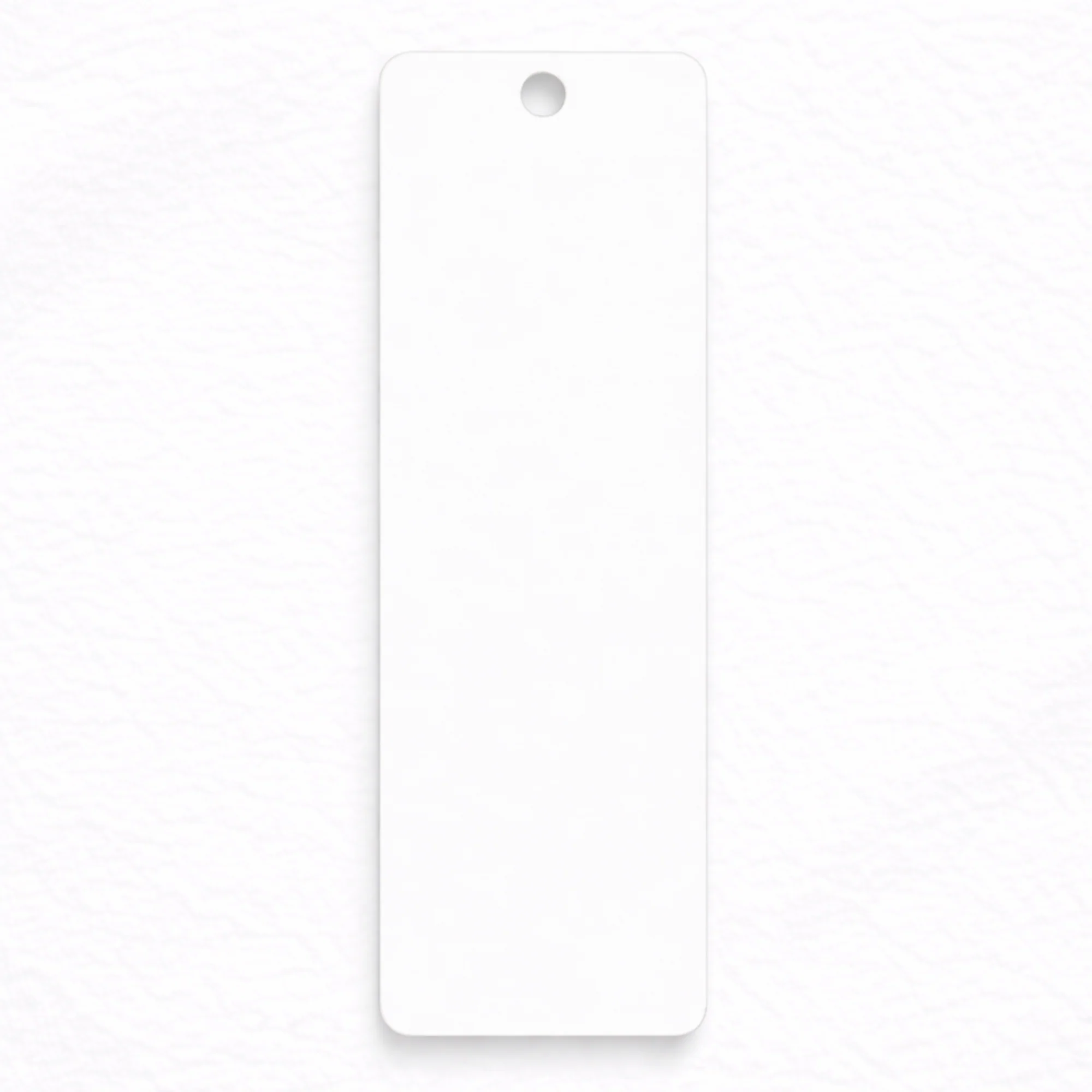 ACRYLIC - RECTANGLE BOOKMARK - DIAMOND WHITE SPARKLE