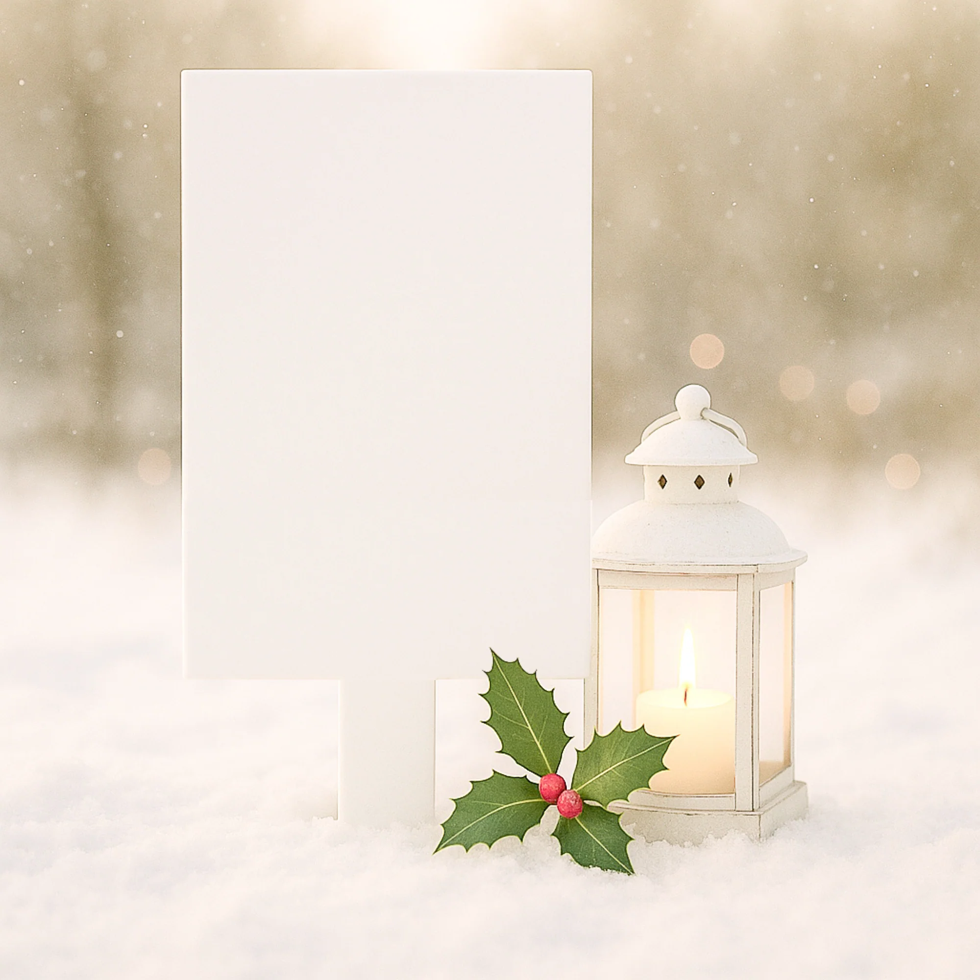 ACRYLIC - WHITE - GRAVE MARKER - RECTANGLE