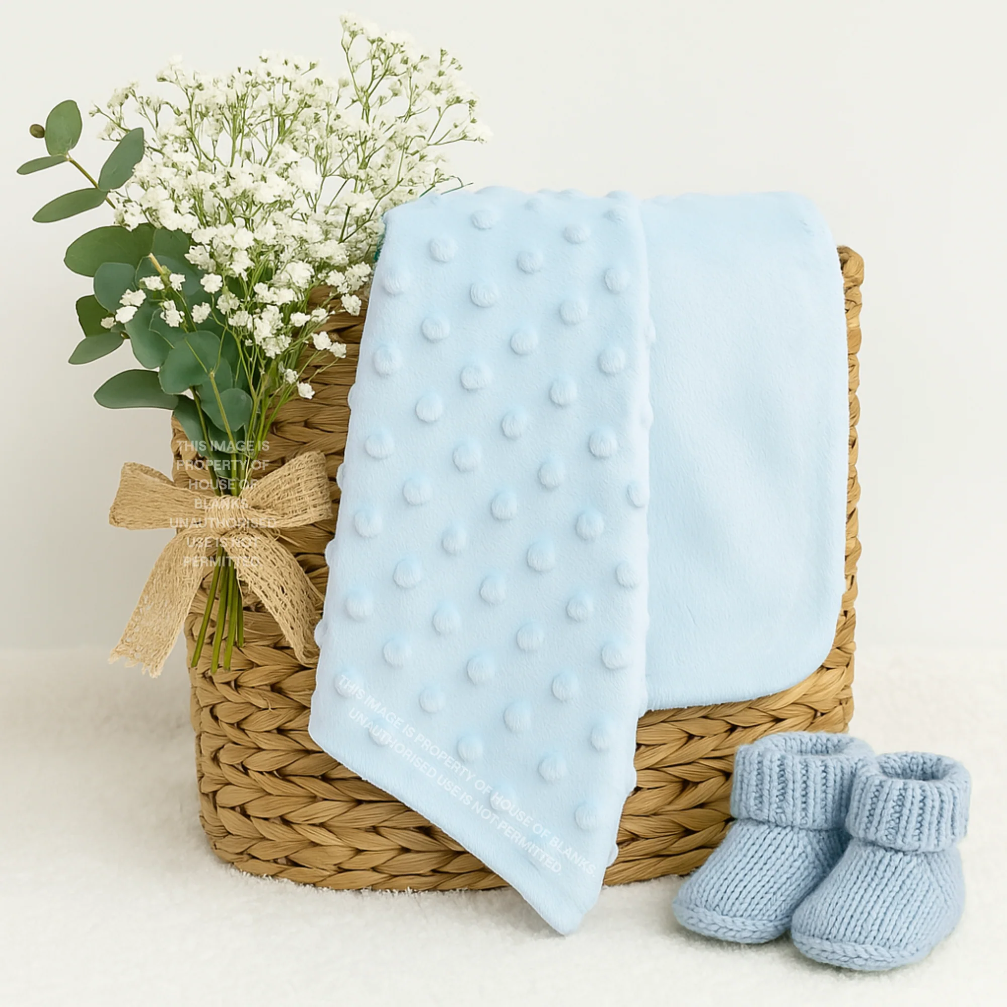 BUBBLE BABY BLANKET - BLUE