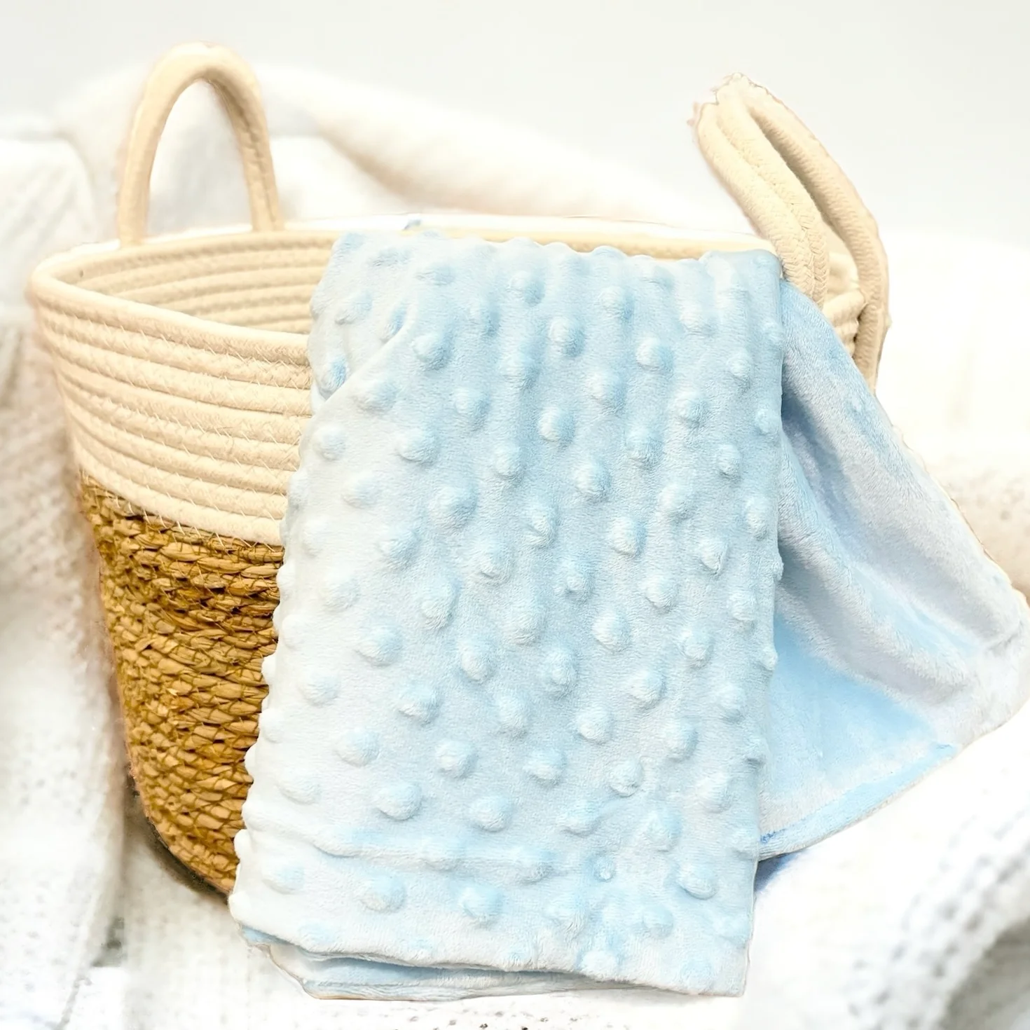 BUBBLE BABY BLANKET - BLUE - Image 2
