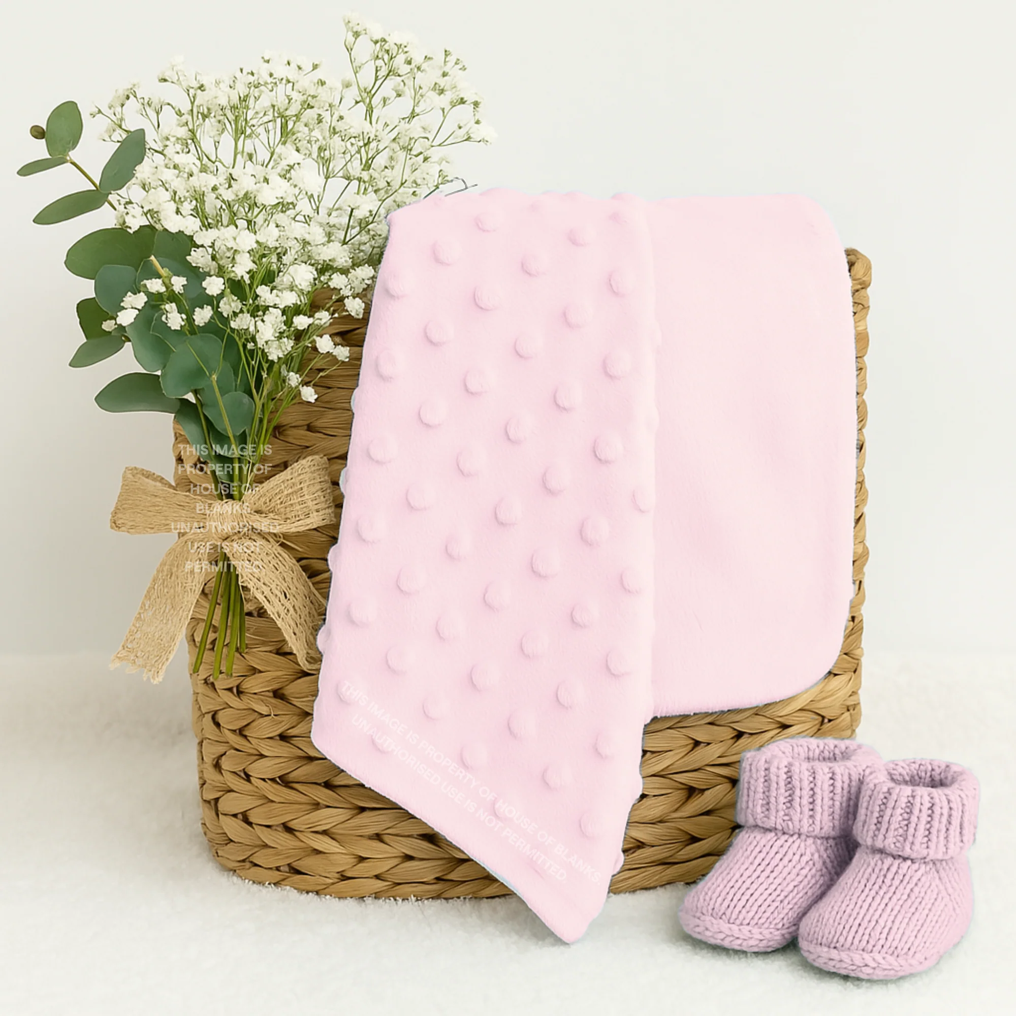 BUBBLE BABY BLANKET - PINK