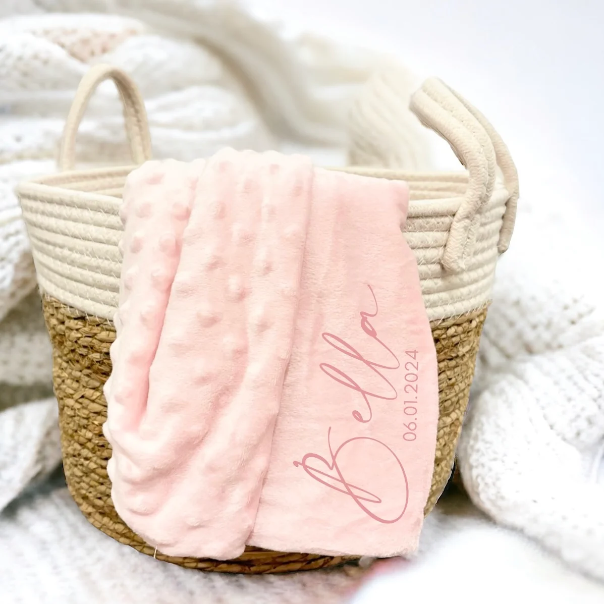 BUBBLE BABY BLANKET - PINK - Image 4