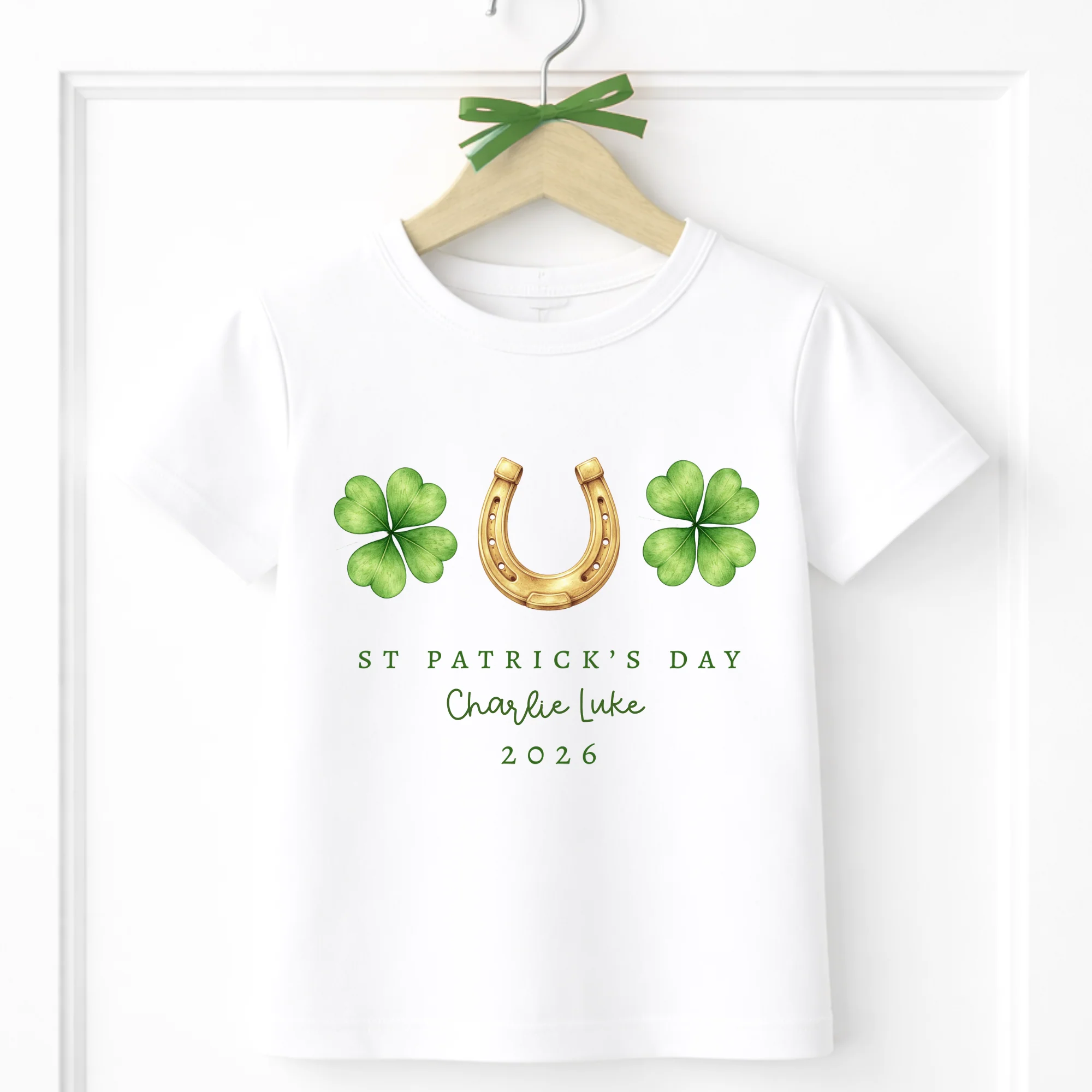 CUSTOM DTF TRANSFER - ST PATRICK'S DAY - CLOVER & HORSESHOE TRIO