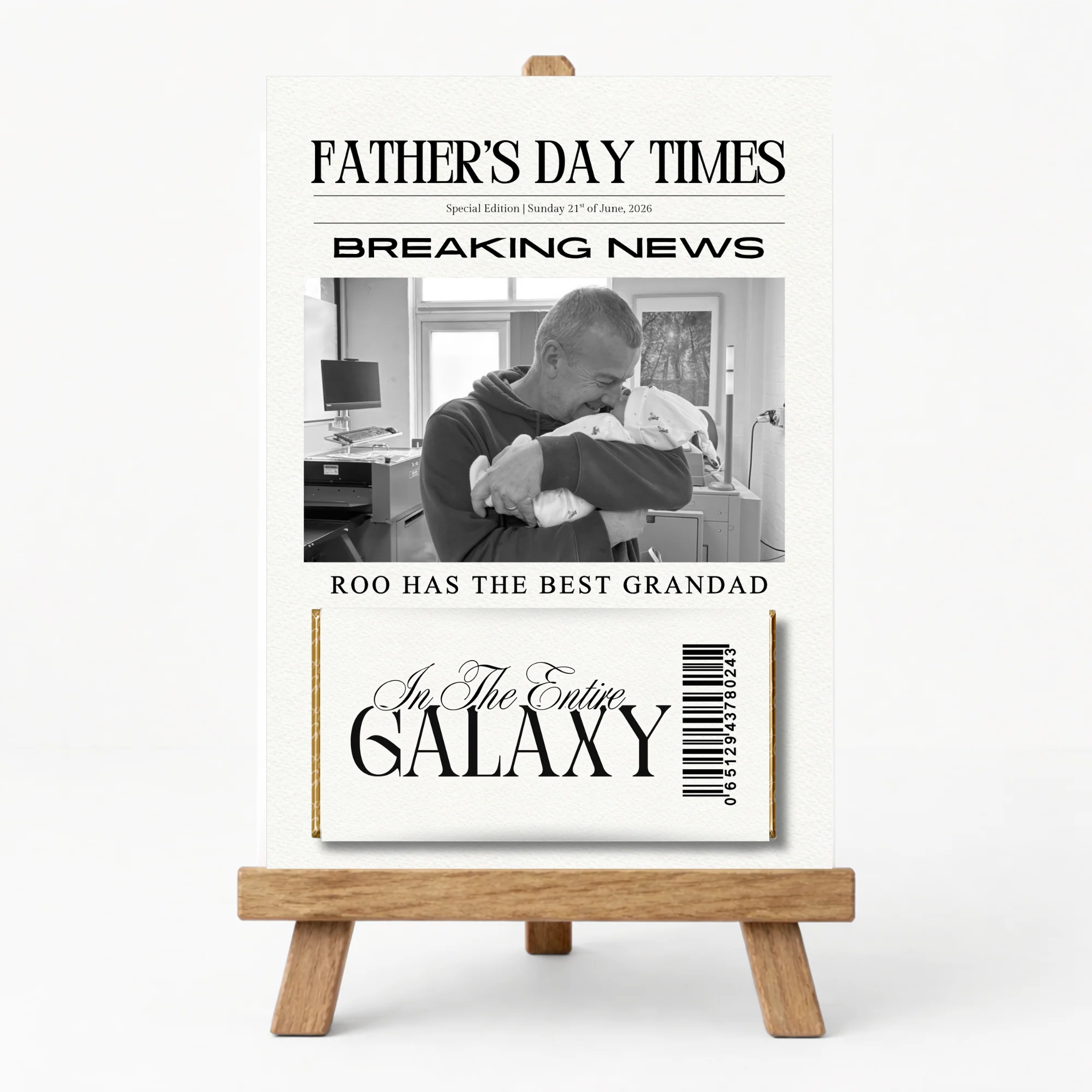 CUSTOM PRINT - GALAXY BOARD & WRAPPER - NEWSPAPER - WHITE