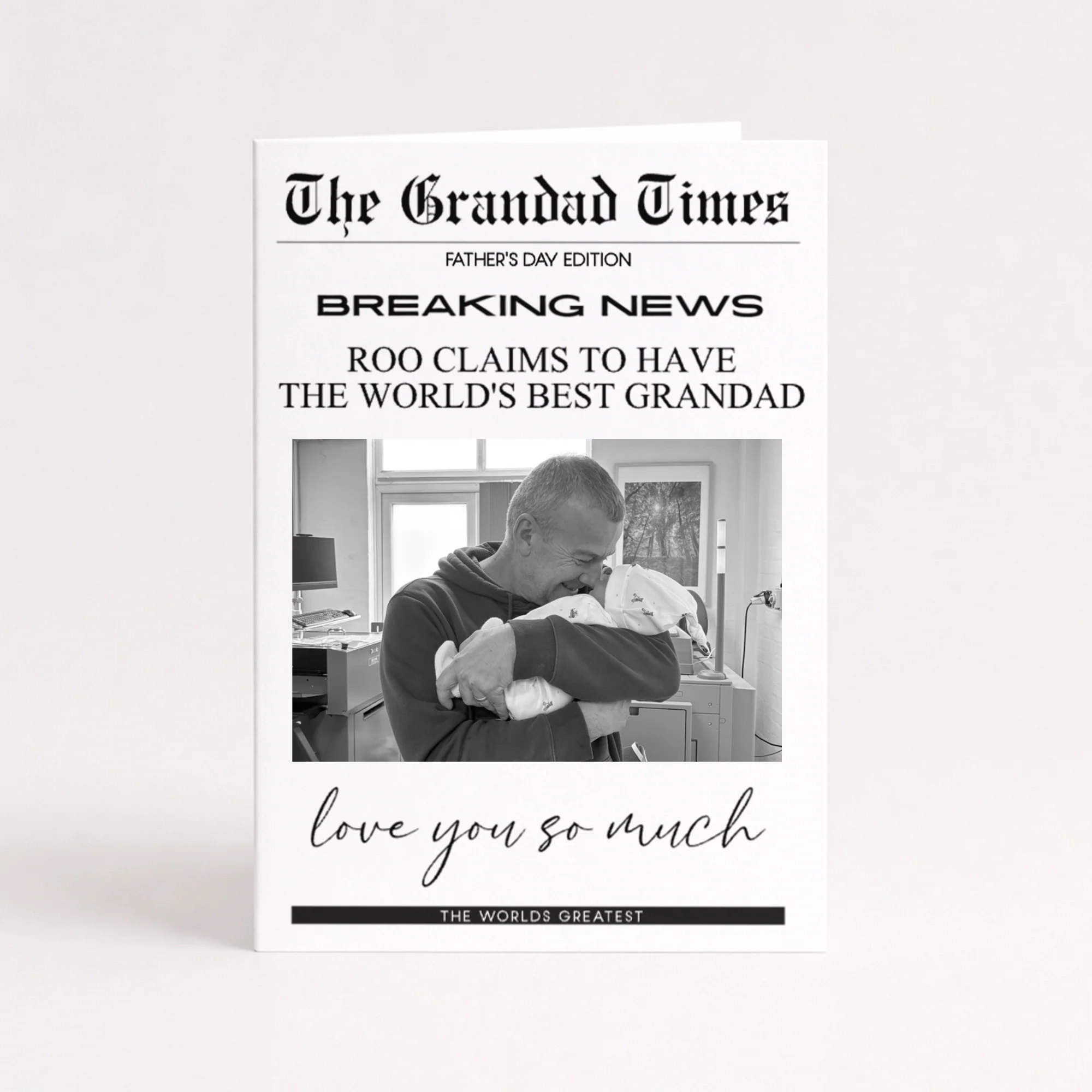 CUSTOM PRINT - OVERSIZED CARD - NEWSPAPER