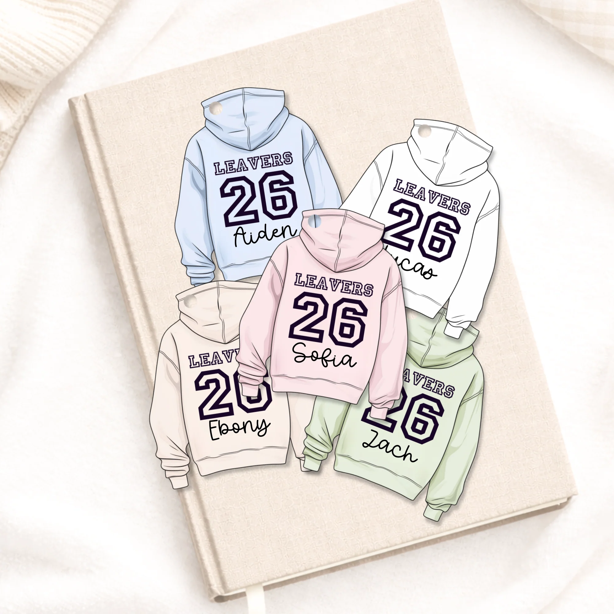 CUSTOM UV-DTF - 2026 LEAVERS HOODY KEYRING