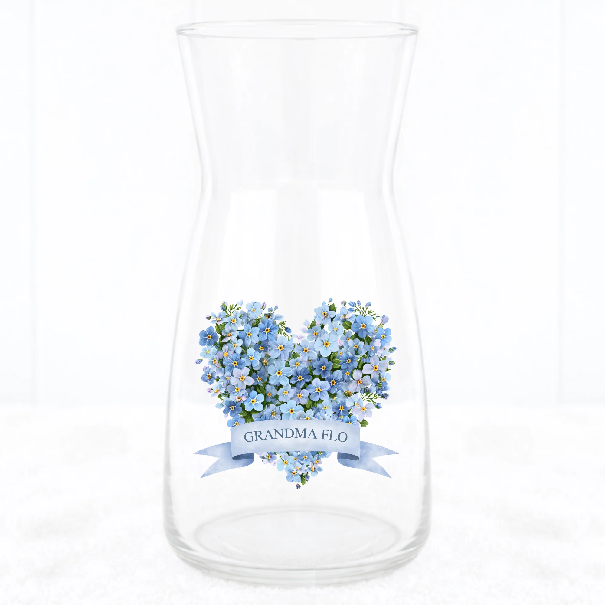 CUSTOM UV-DTF DECAL - FORGET ME NOT (IKEA VASE)