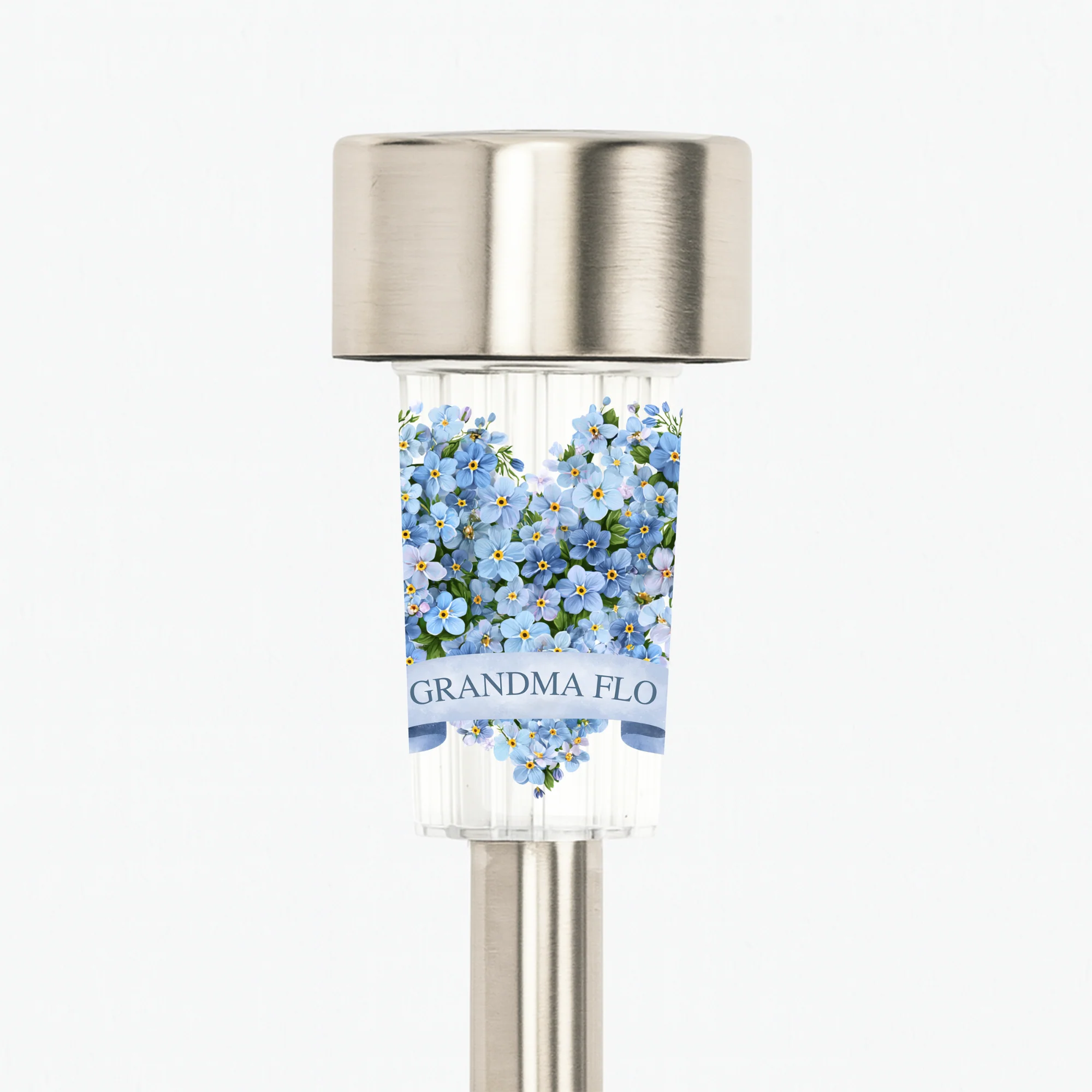 CUSTOM UV-DTF DECAL - FORGET ME NOT (SOLAR LIGHTS)