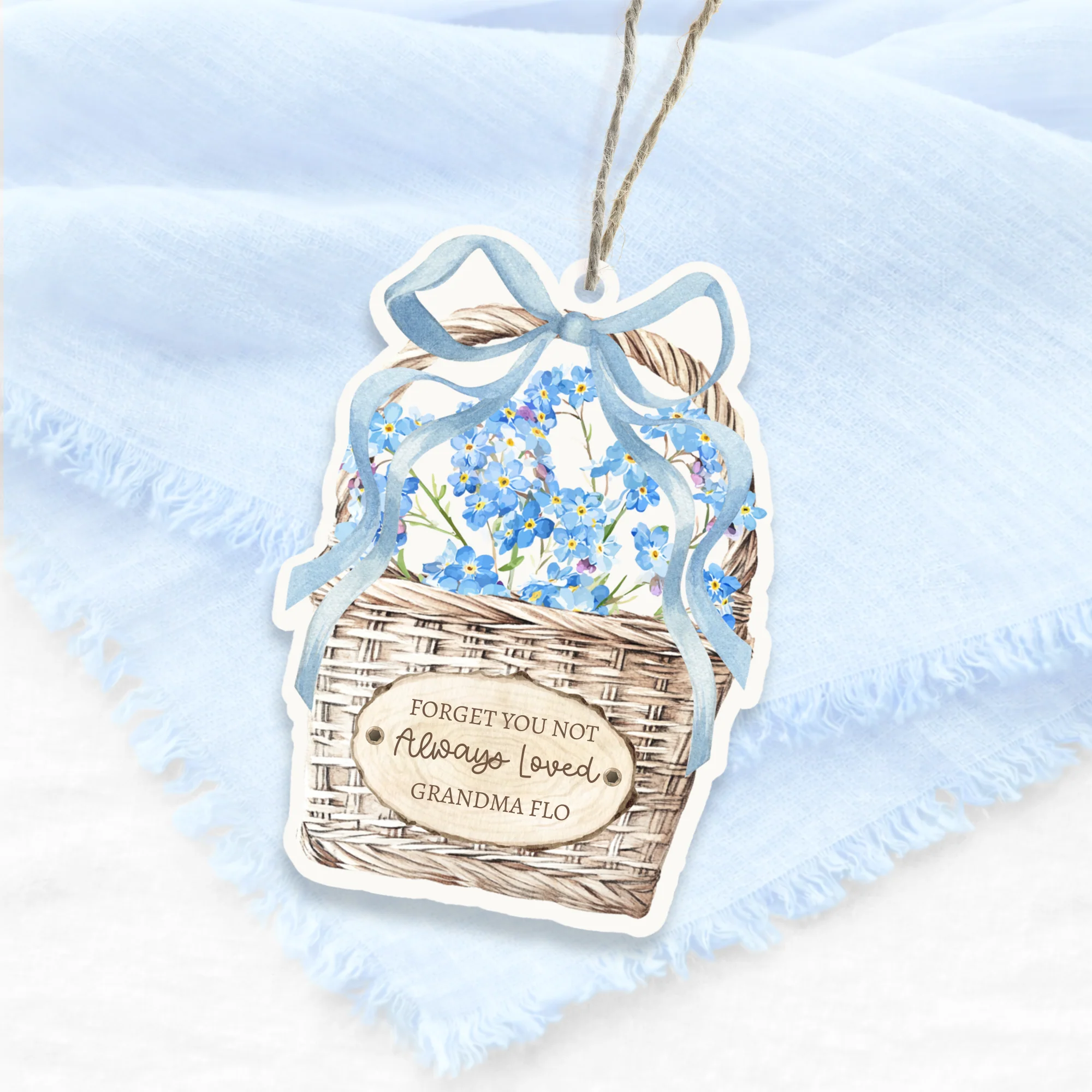 CUSTOM UV-DTF - FLORAL HAMPER - FORGET ME NOTS
