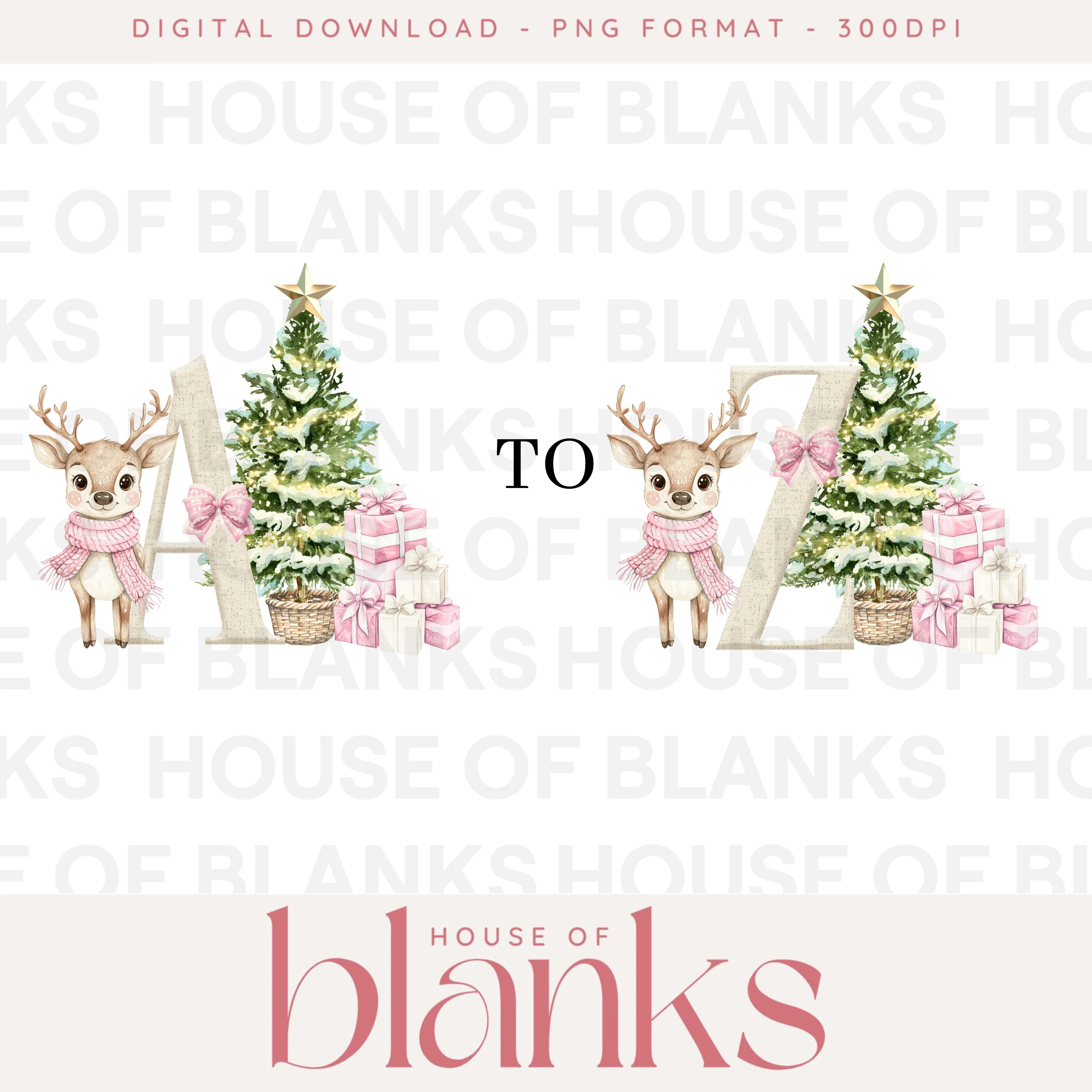 DIGITAL DOWNLOAD: A-Z PINK REINDEER