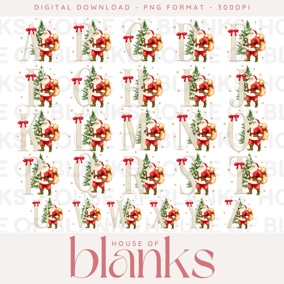 DIGITAL DOWNLOAD: A-Z SANTA & SACK