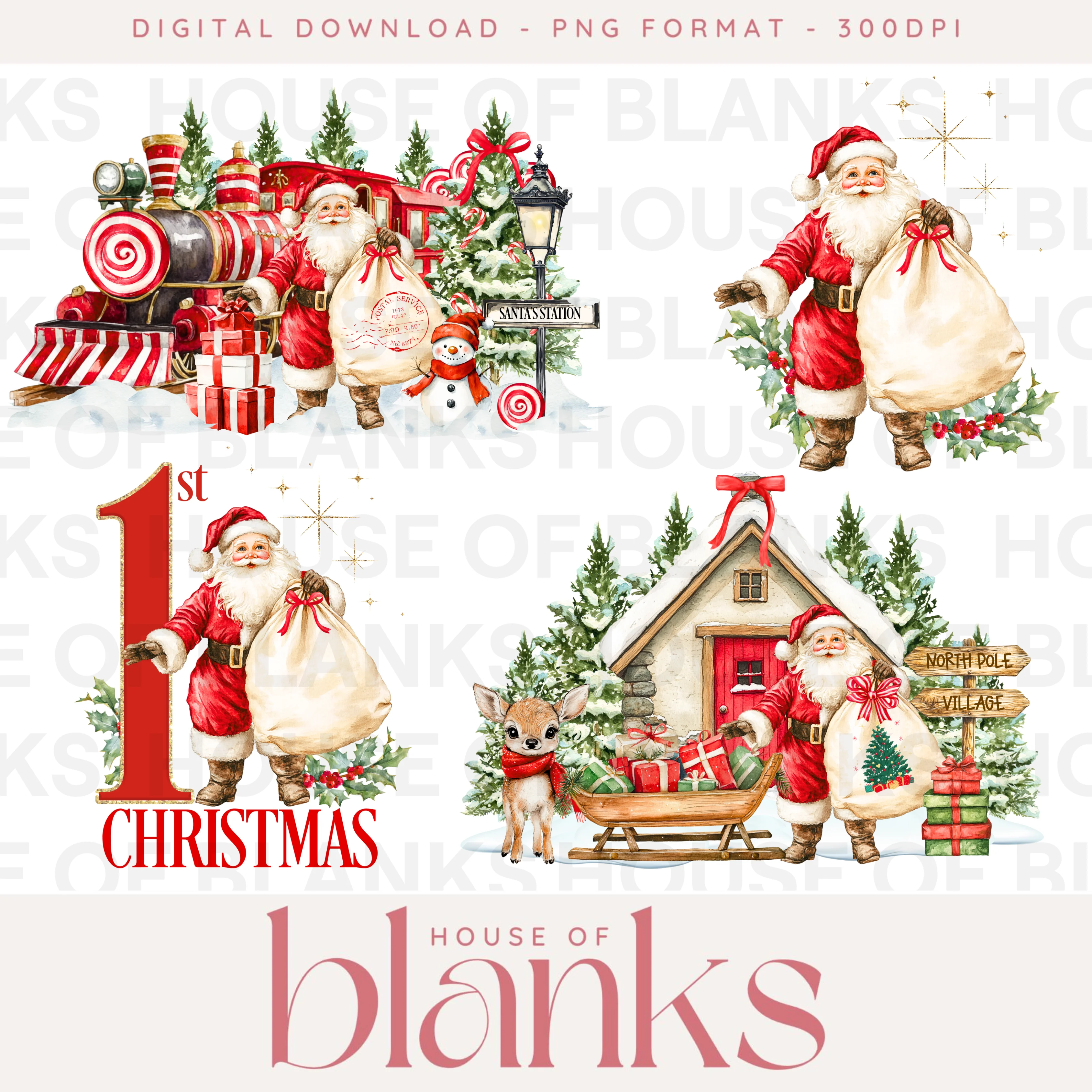 DIGITAL DOWNLOAD: CANDY CANE SANTA COLLECTION