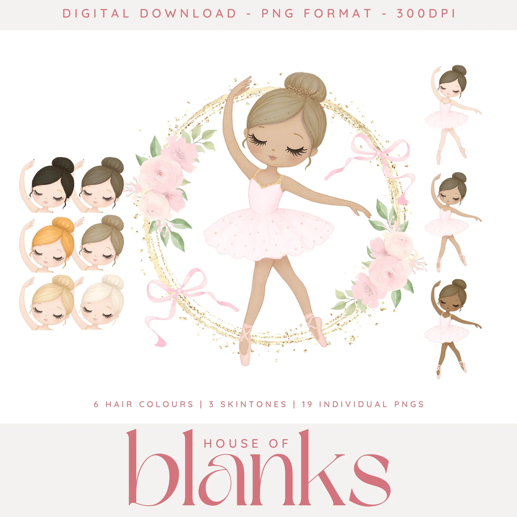 DIGITAL DOWNLOAD: PINK BALLERINA WREATHES