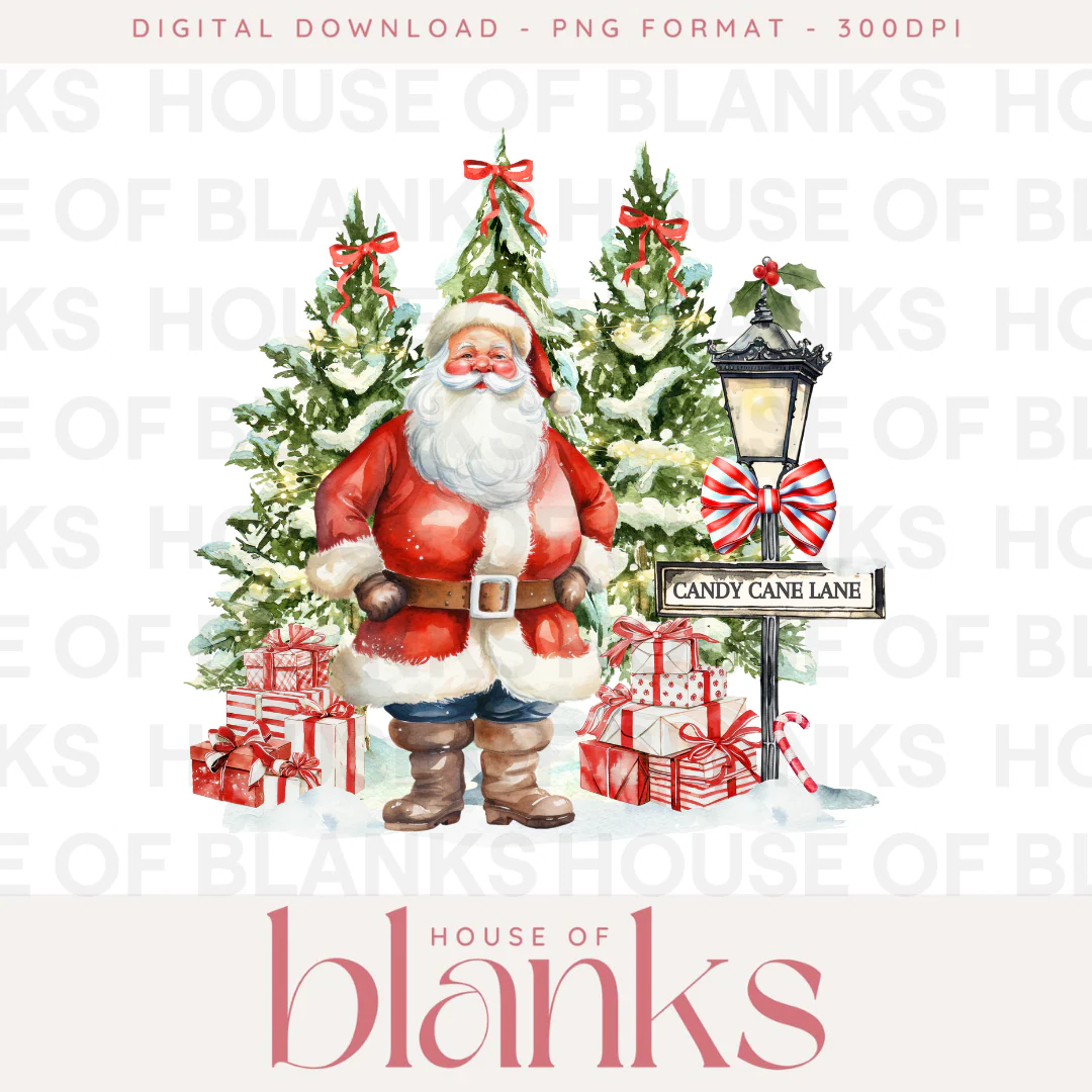 DIGITAL DOWNLOAD: SANTA CANDY CANE LANE