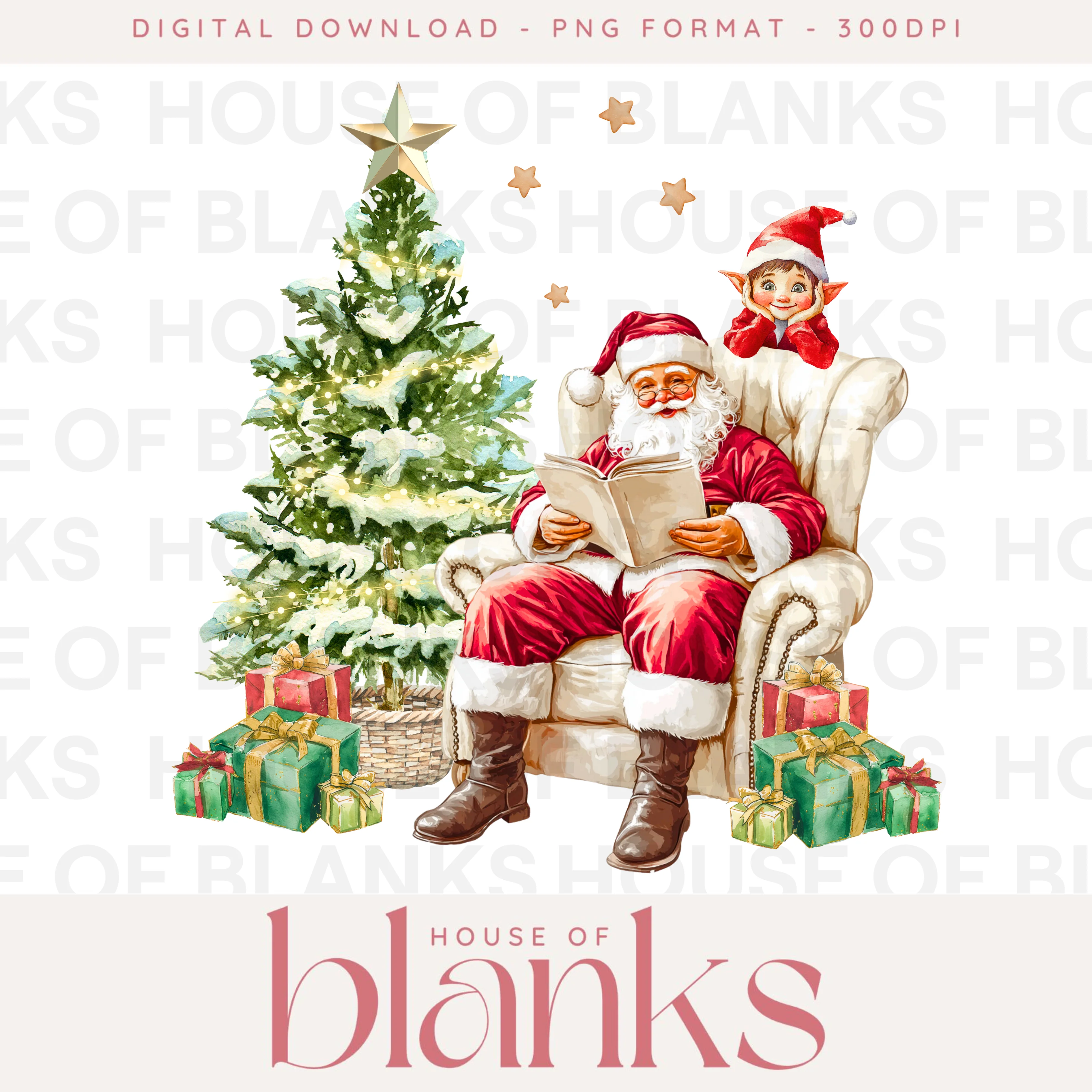 DIGITAL DOWNLOAD: SANTA & HIS ELF