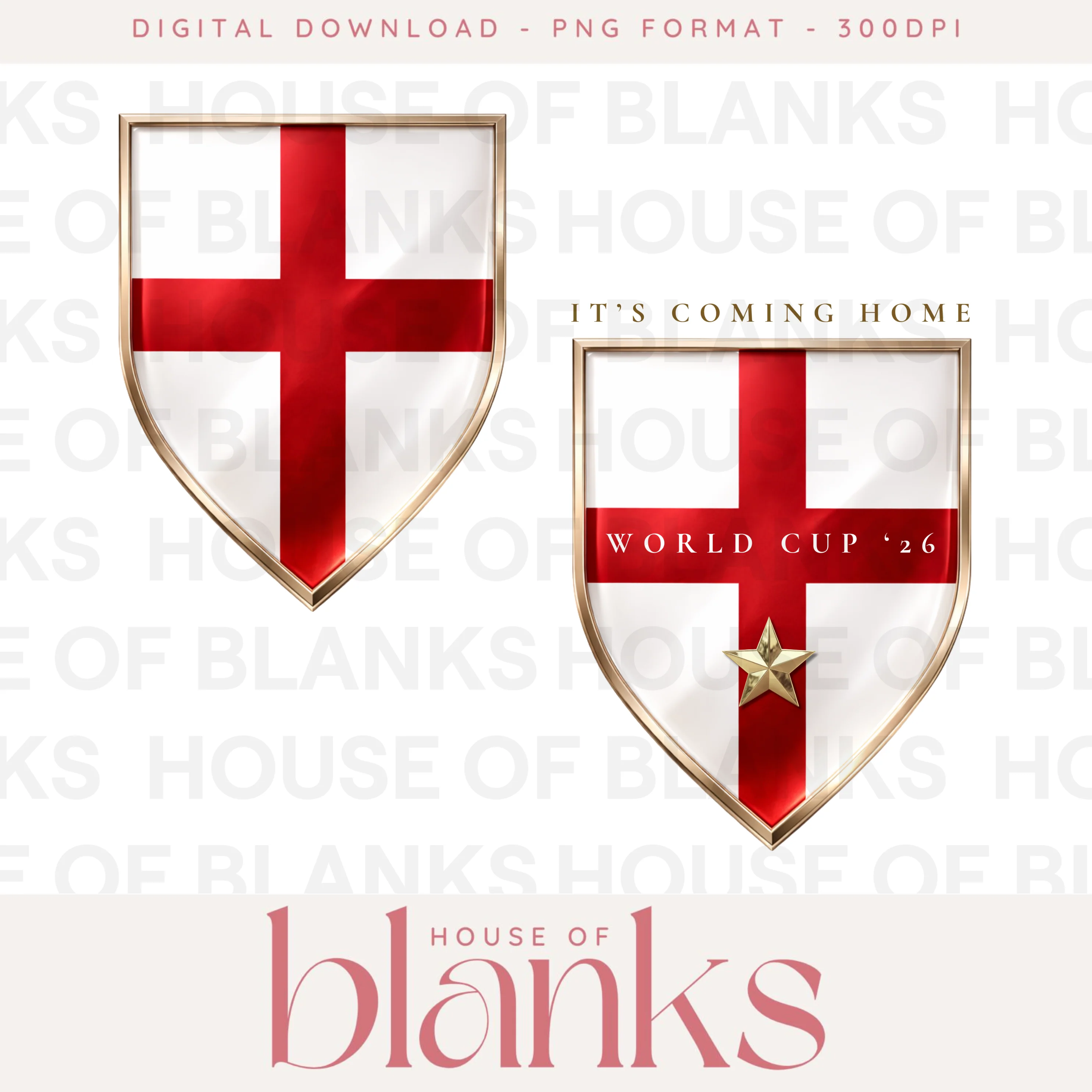 DIGITAL DOWNLOAD - WORLD CUP - ENGLAND DESIGNS