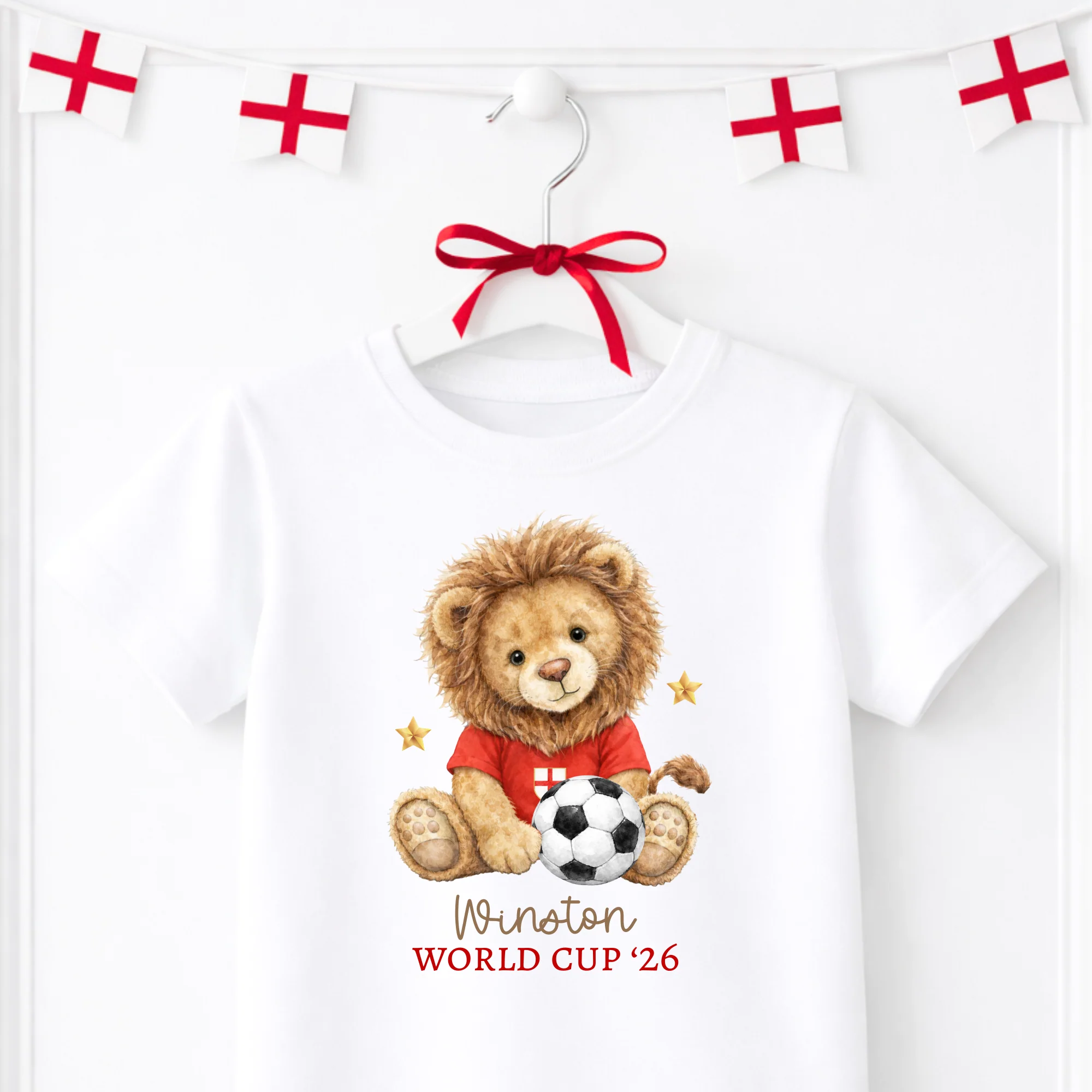 DTF TRANSFER - 2026 WORLD CUP - LITTLE LION - ENGLAND - WITHOUT BOWS