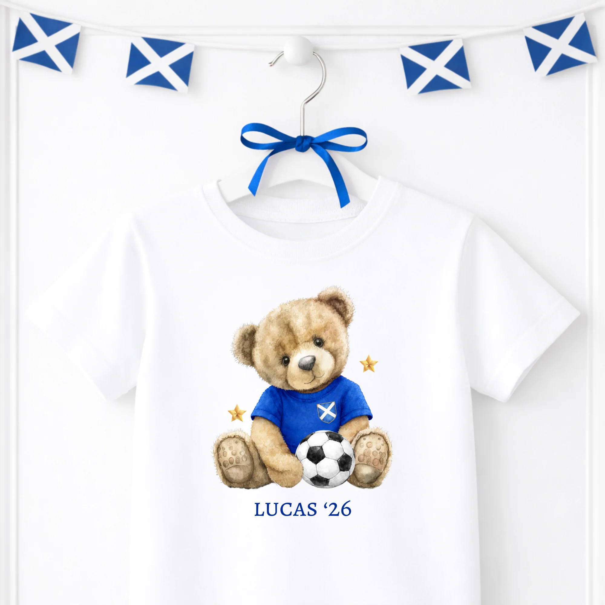 DTF TRANSFER - 2026 WORLD CUP - SIGNATURE TEDDY - SCOTLAND - WITHOUT BOWS