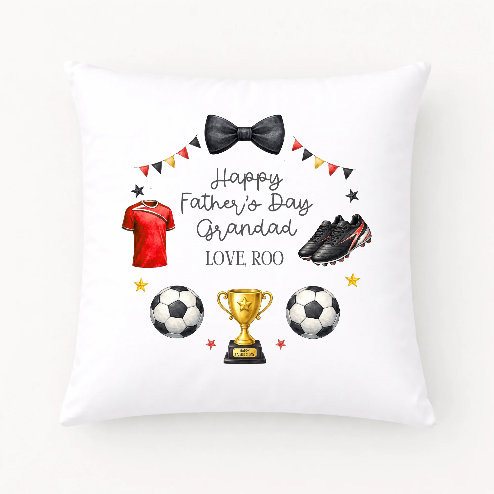 DTF TRANSFER - FATHER'S DAY - WREATH - LARGE - FOOTBALL (RED)