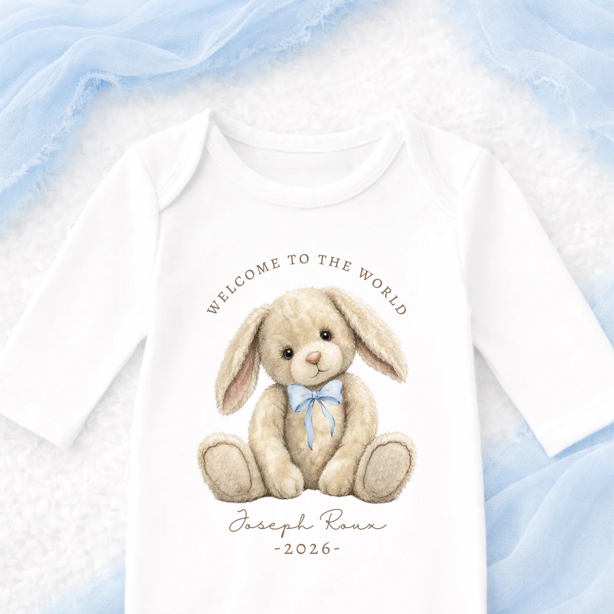 DTF TRANSFER - LITTLE BUNNY - BLUE