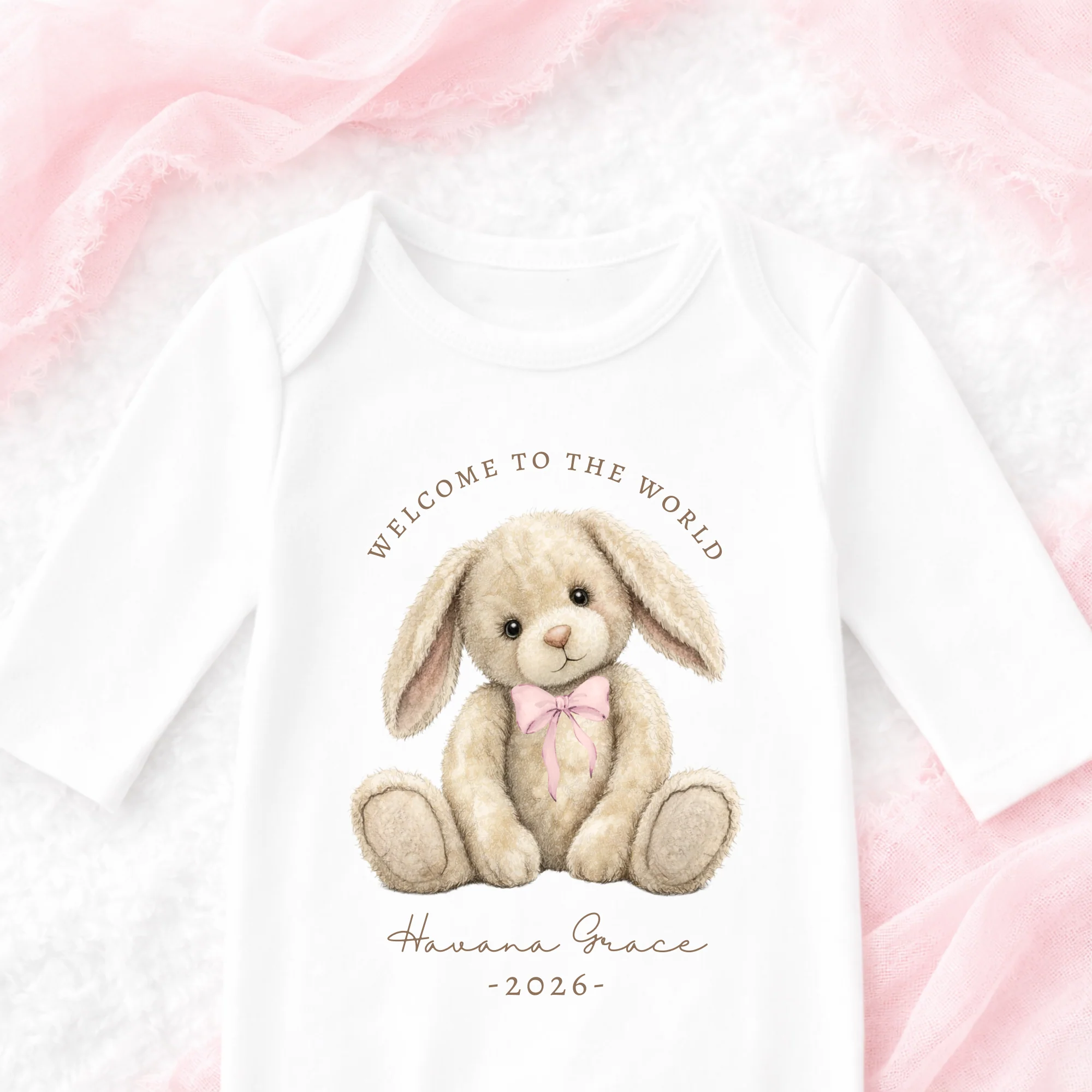 DTF TRANSFER - LITTLE BUNNY - PINK