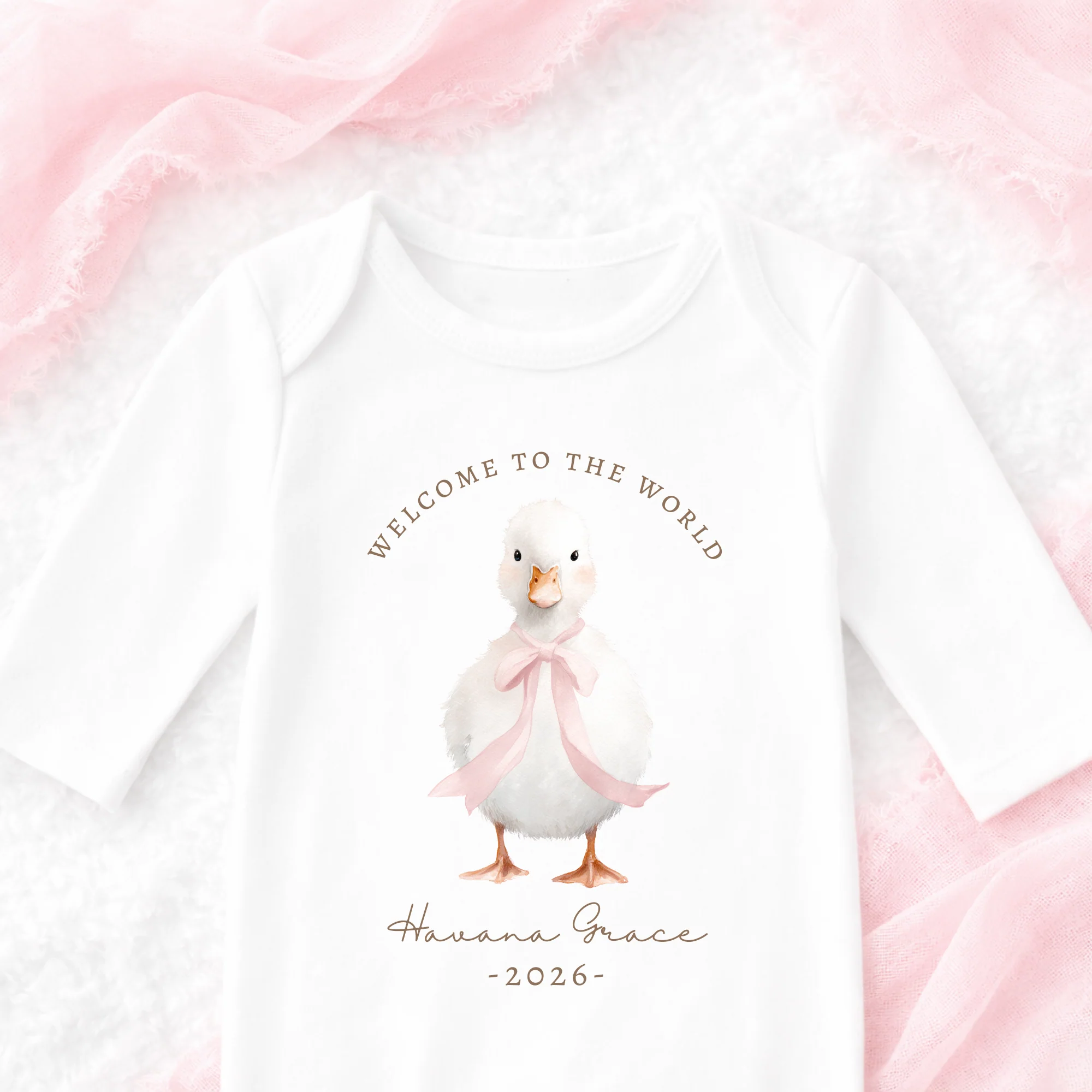 DTF TRANSFER - LITTLE DUCKLING - PINK