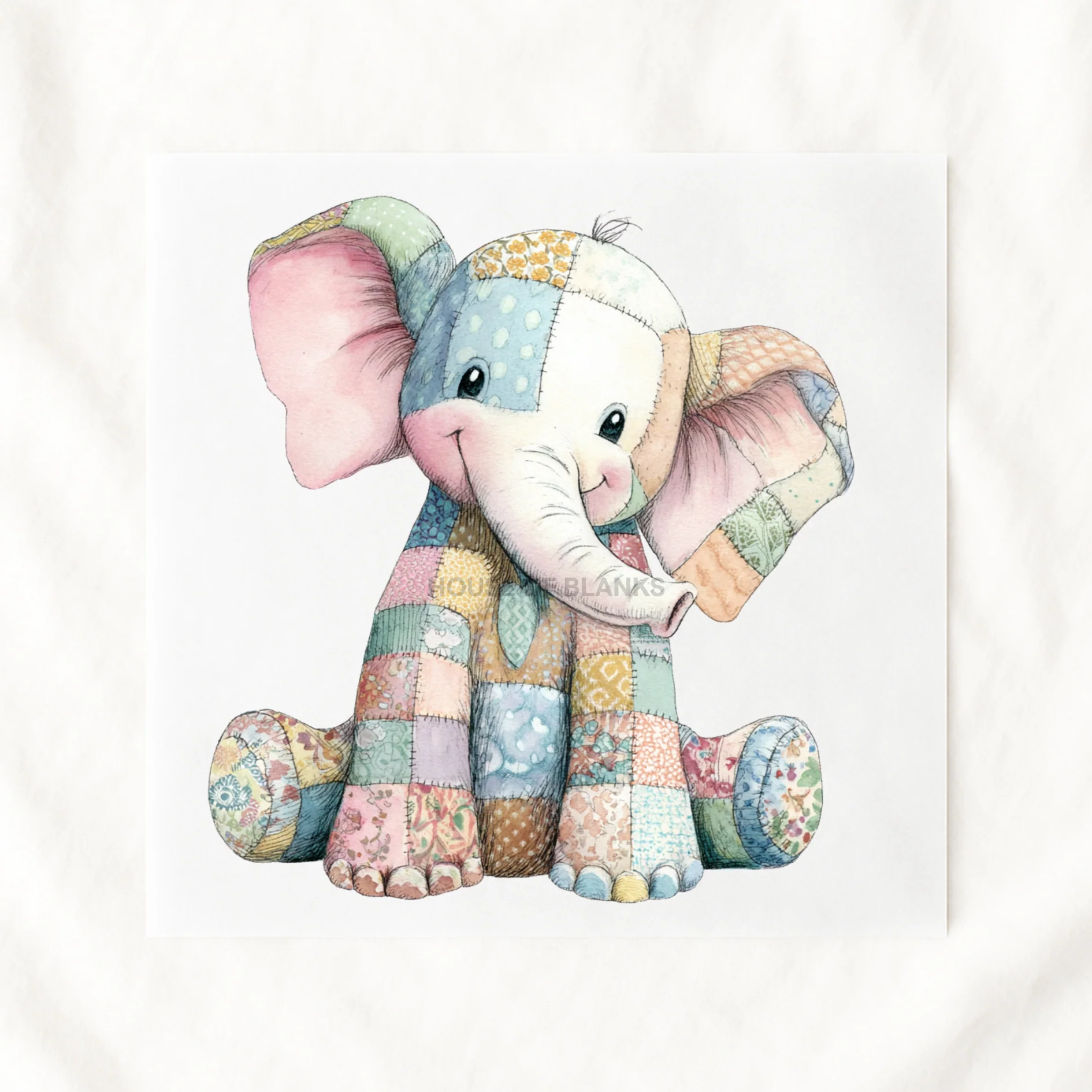 DTF TRANSFER - PATCHWORK COLLECTION - ELEPHANT