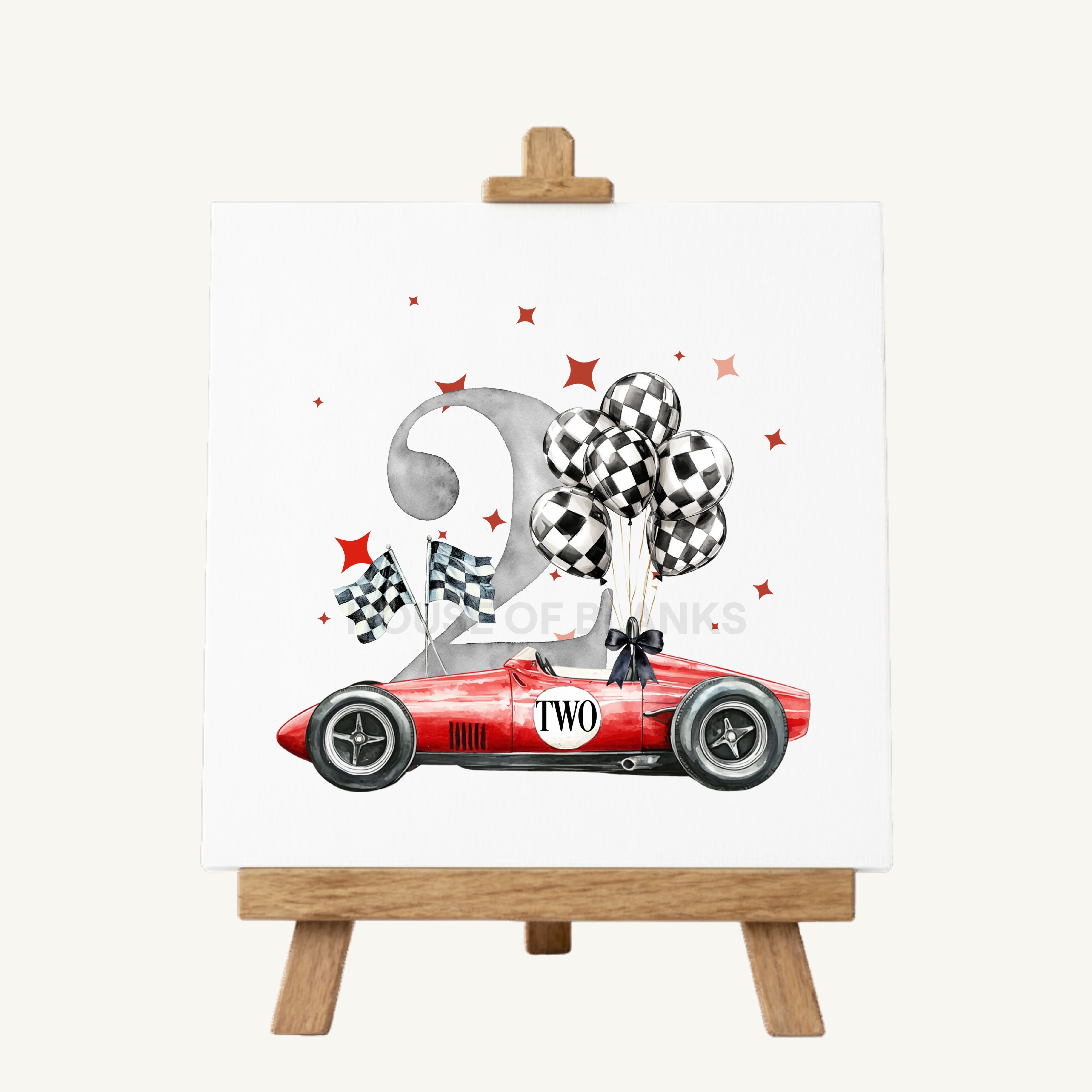 DTF TRANSFER - RED RACE CAR - Image 3