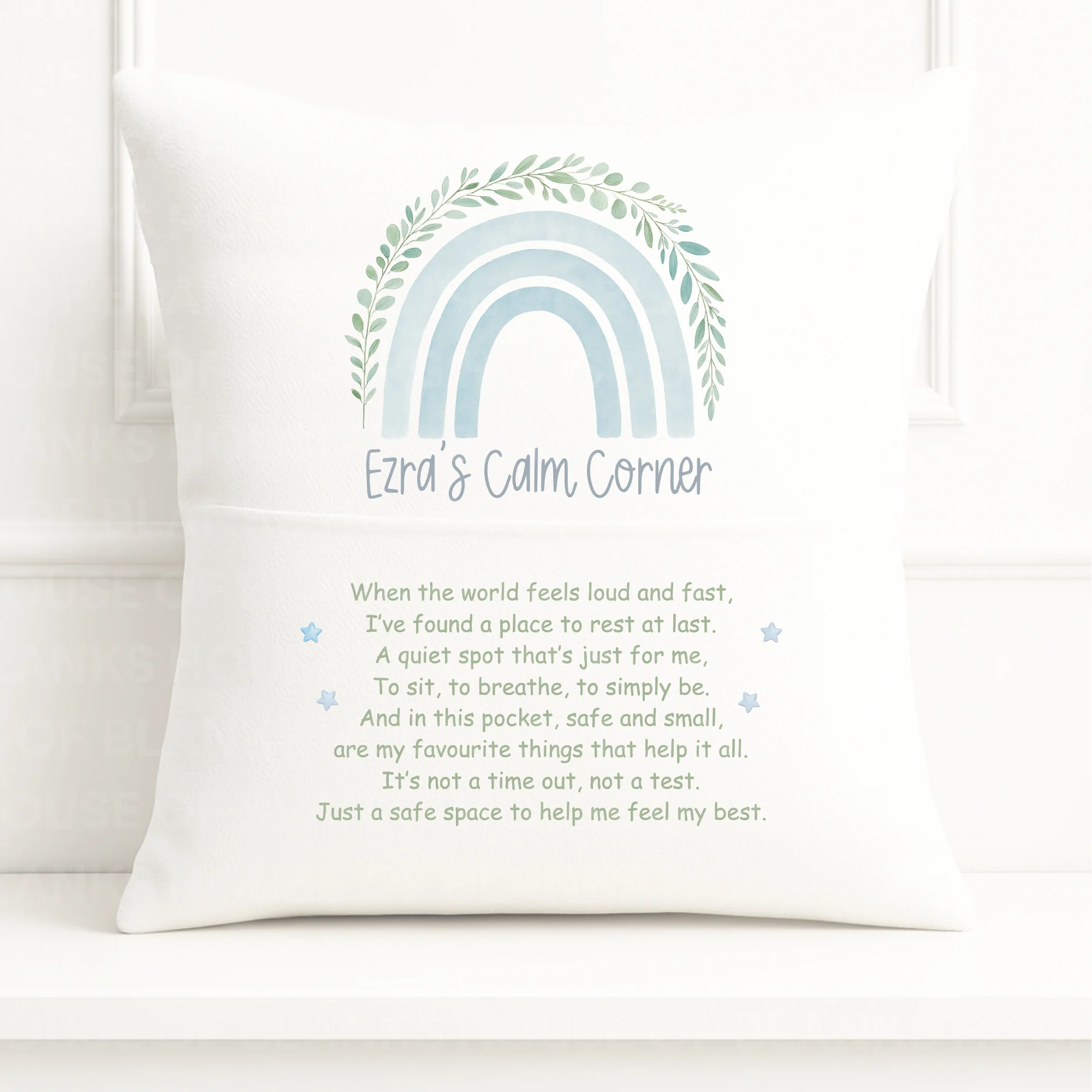 DTF TRANSFER - SEN COLLECTION - RAINBOW CUSHION KIT - BLUE