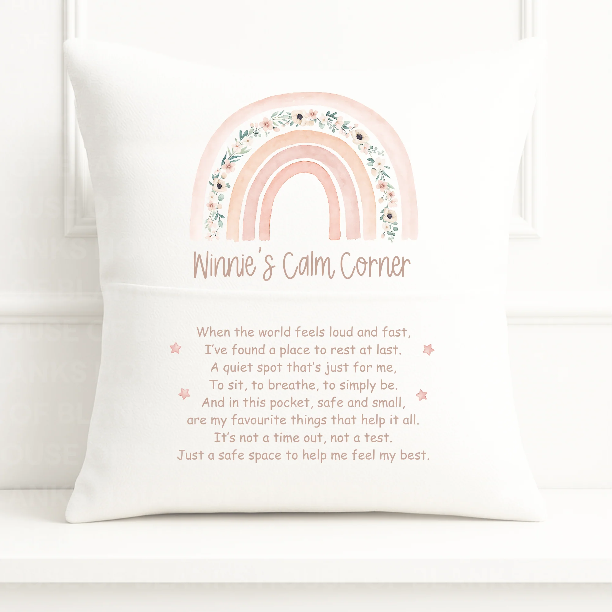 DTF TRANSFER - SEN COLLECTION - RAINBOW CUSHION KIT - PINK