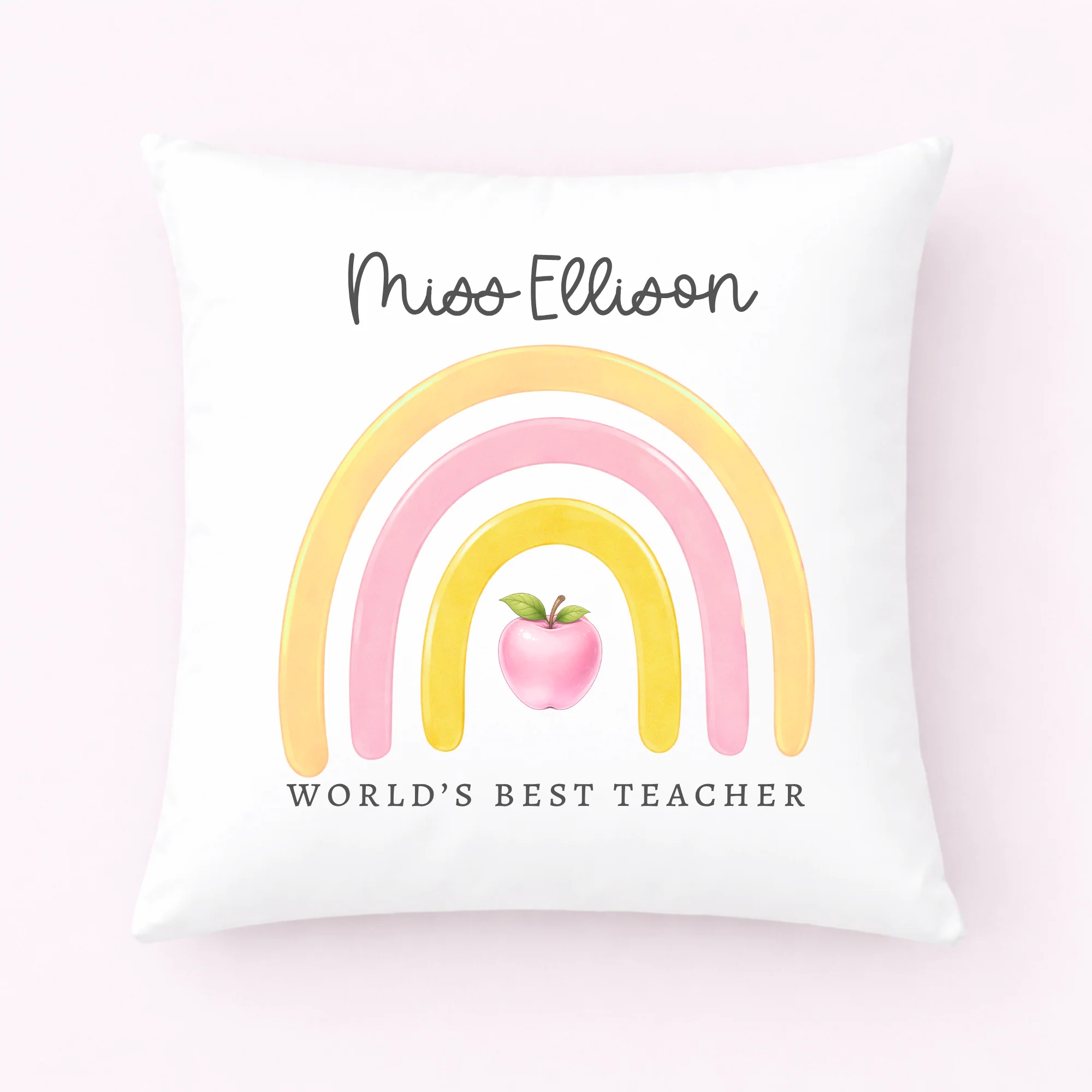 DTF TRANSFER - TEACHER COLLECTION - WREATH - LARGE - PINK