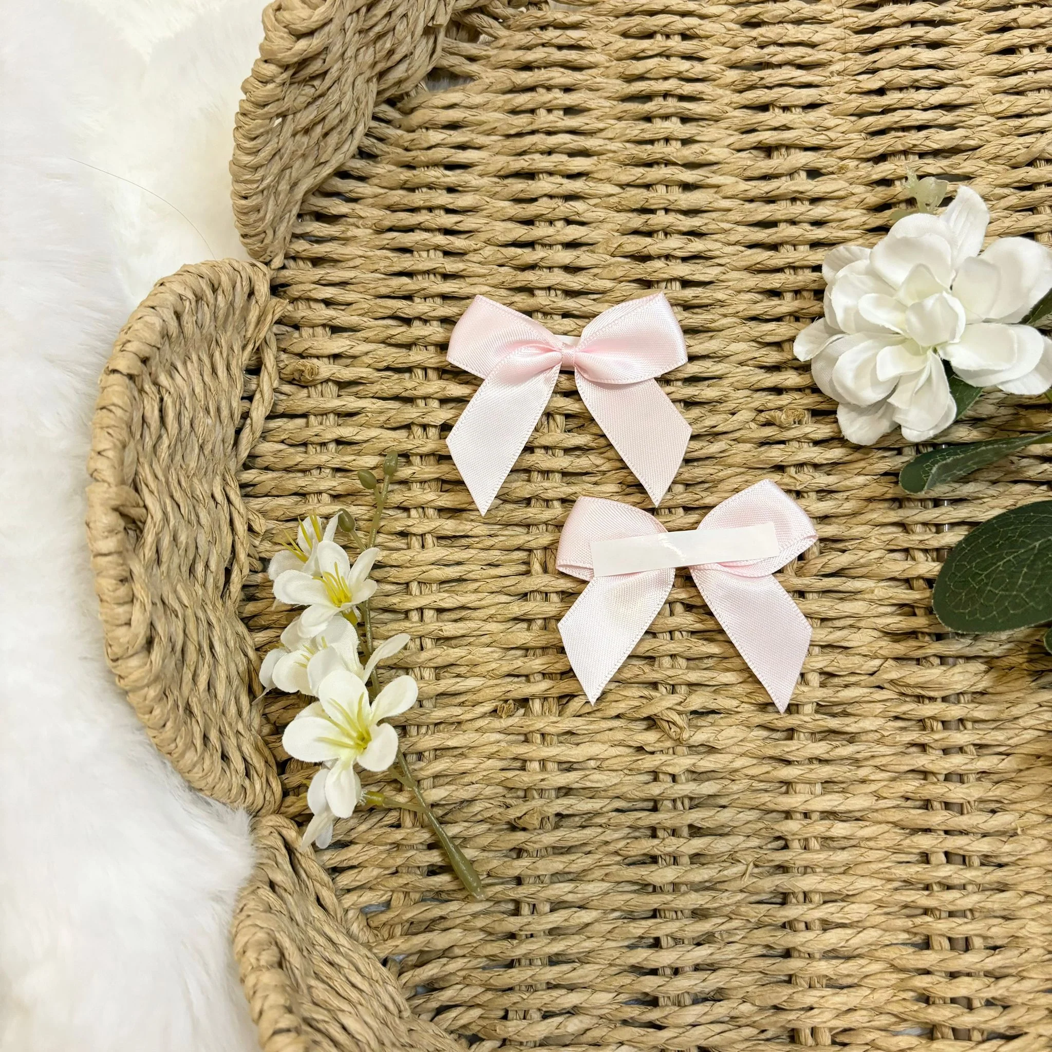 ITALIAN BOWS - PACK OF 12 - 5CM - PALE PINK - Image 2